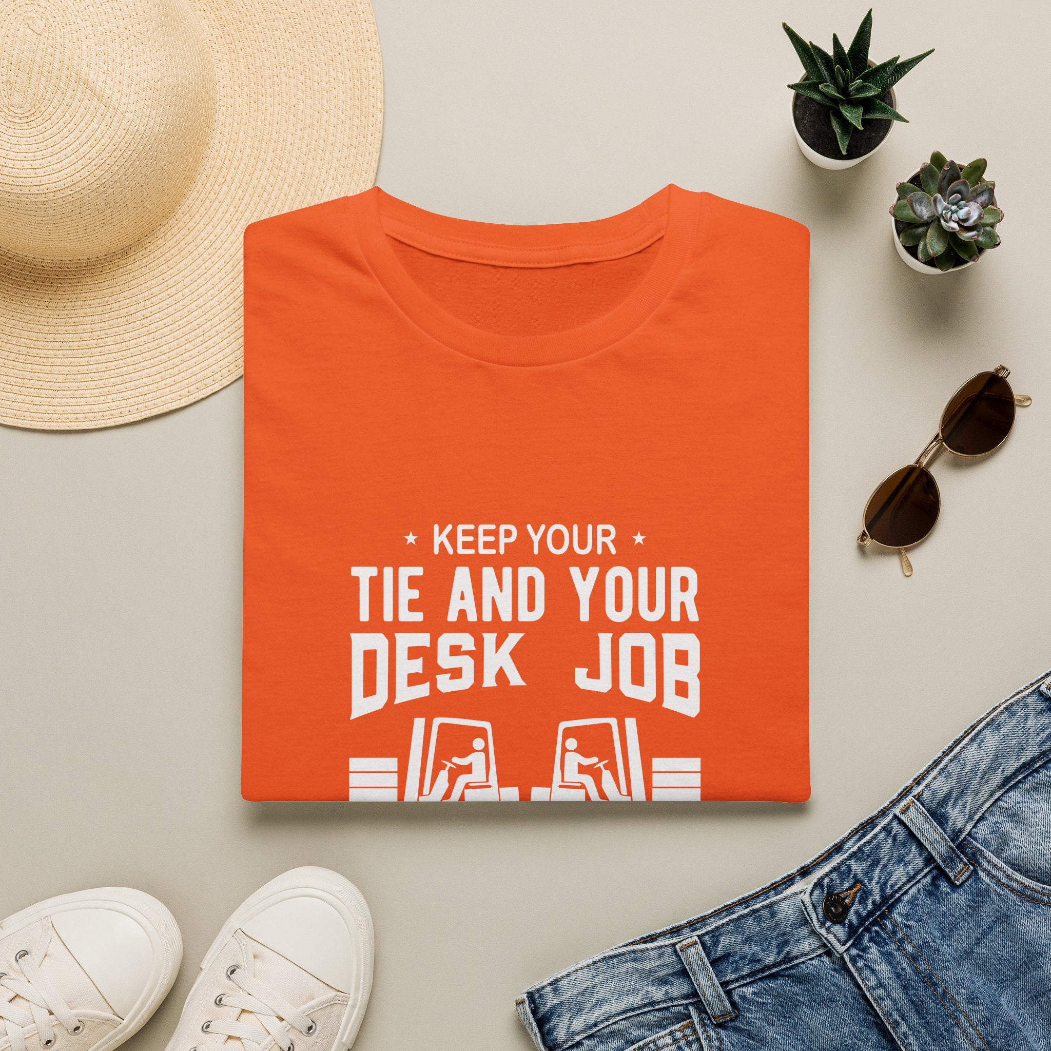 Keep Your Tie and Your Desk Job — Funny Forklift Truck T-Shirt