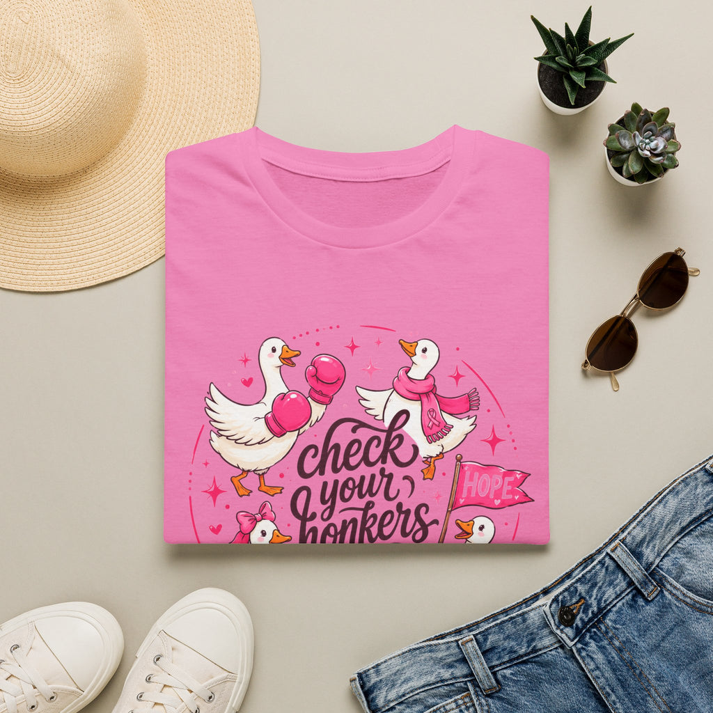Check Your Honkers Breast Cancer Awareness T-Shirt