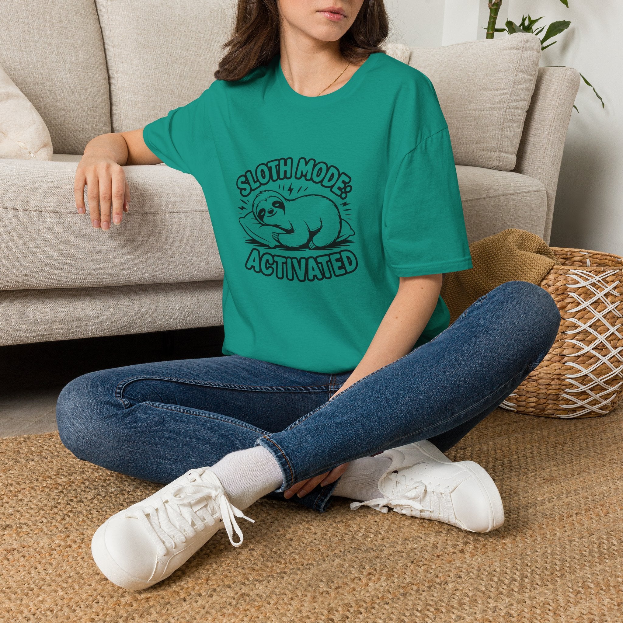 Sloth Mode Activated T-Shirt — Funny Lazy Gift for Her Cute Animal Graphic Tee