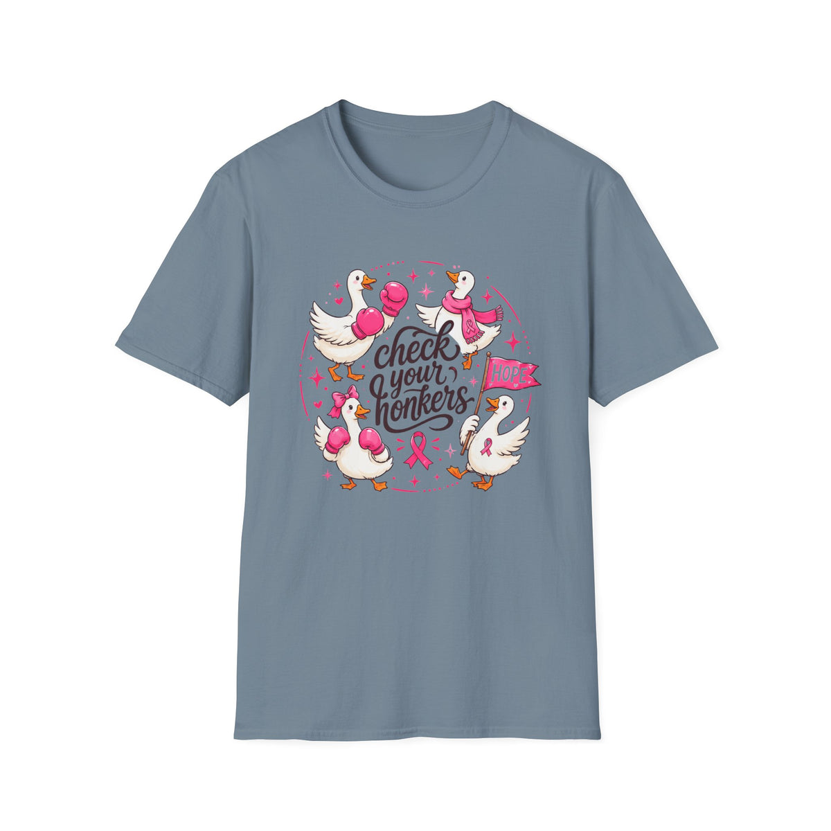 Check Your Honkers Breast Cancer Awareness T-Shirt