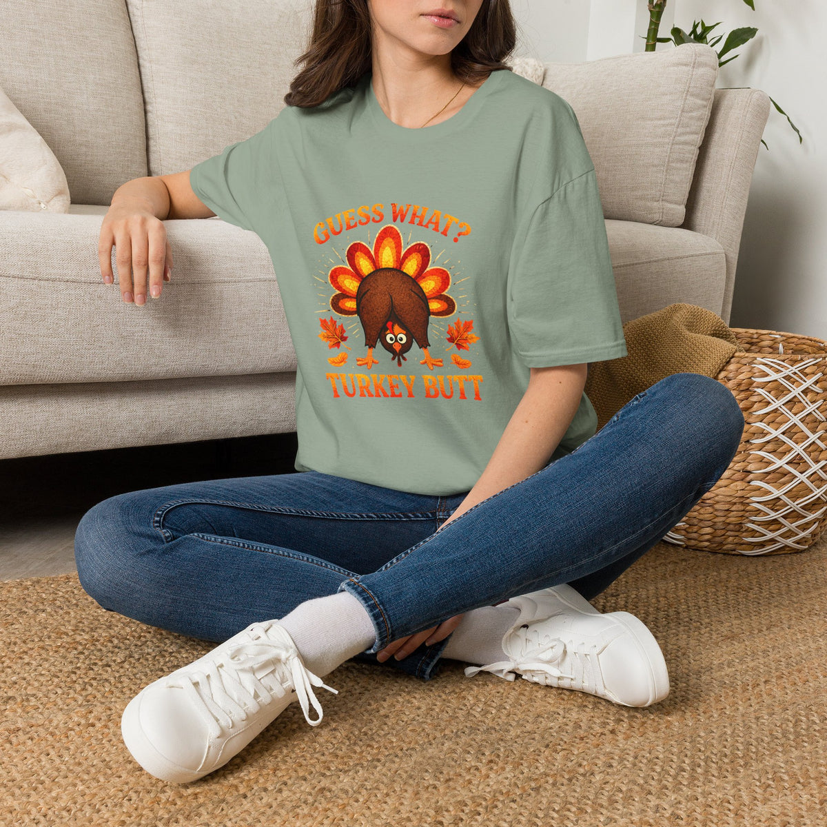 Turkey Butt T-Shirt — "Guess What?" Funny Thanksgiving Tee