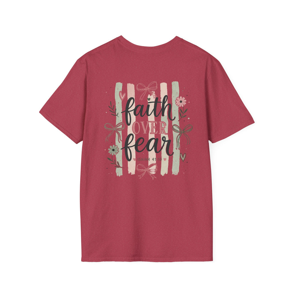 Faith Over Fear T-Shirt — Inspirational Christian Gift for Women Everyday Graphic Tee