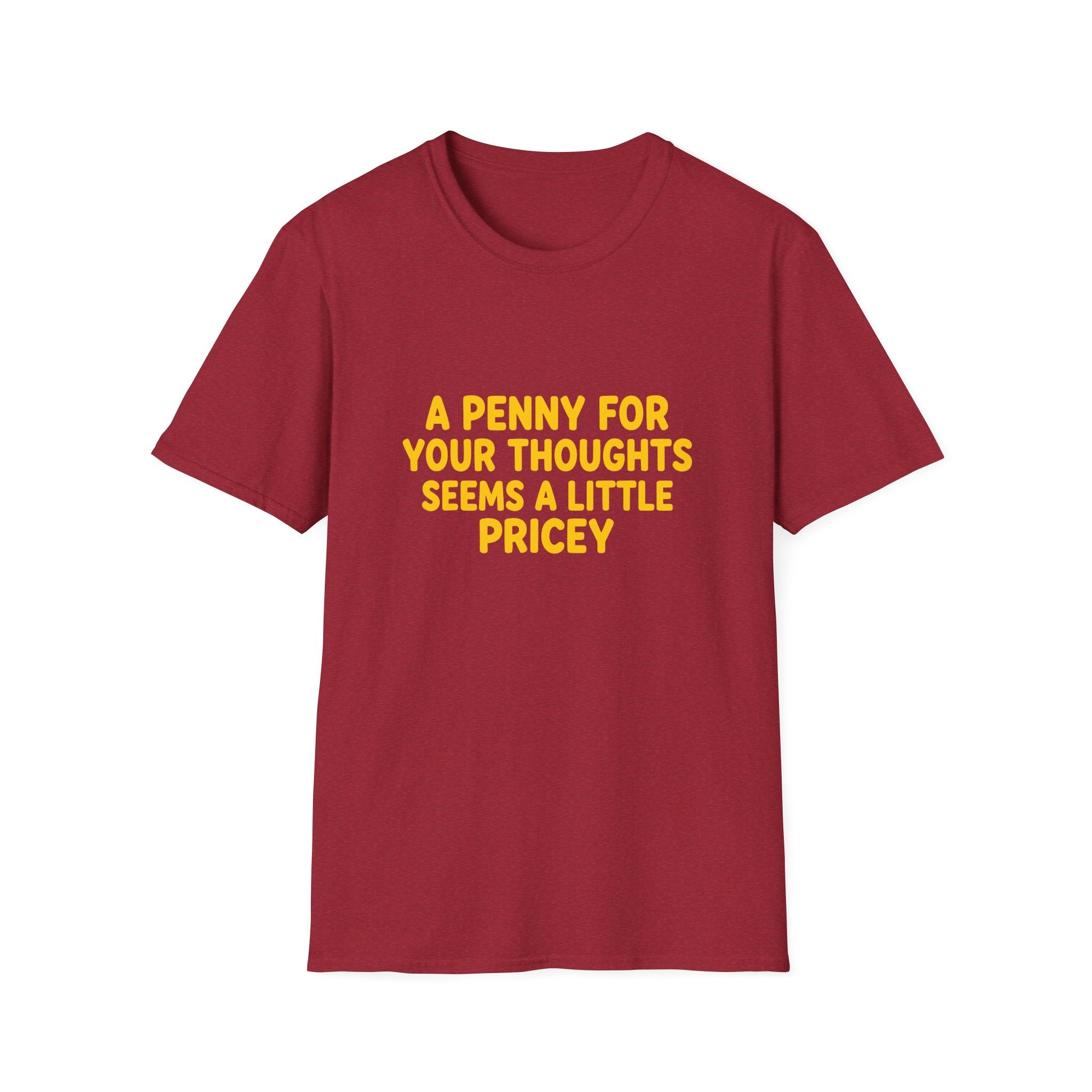A Penny For Your Thoughts Seems a Little Pricey T-Shirt — Funny Sarcastic Gift for Her