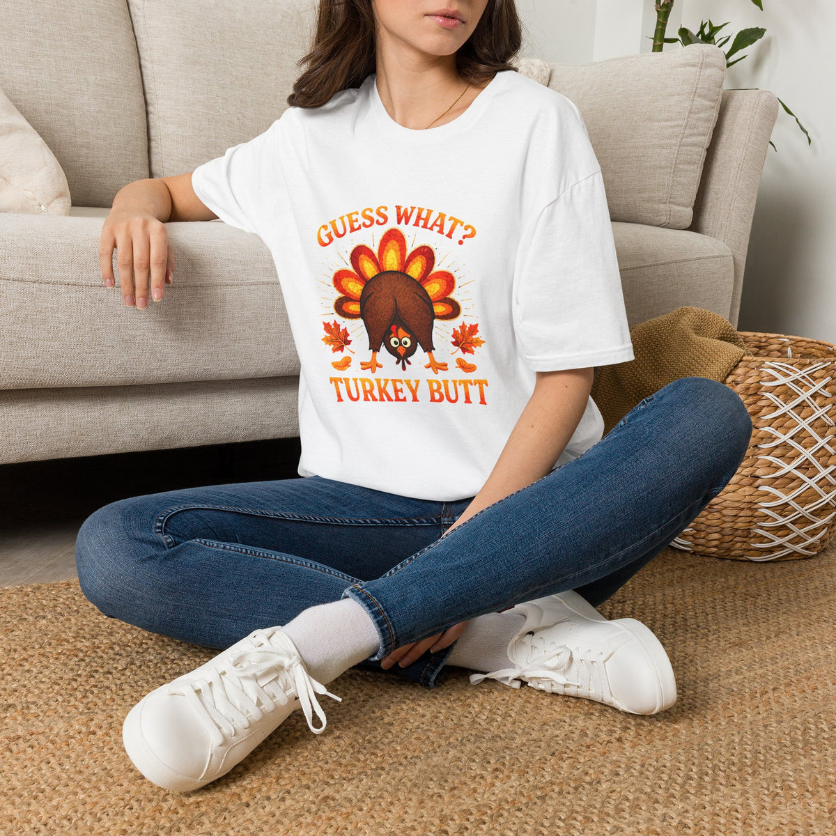 Turkey Butt T-Shirt — "Guess What?" Funny Thanksgiving Tee