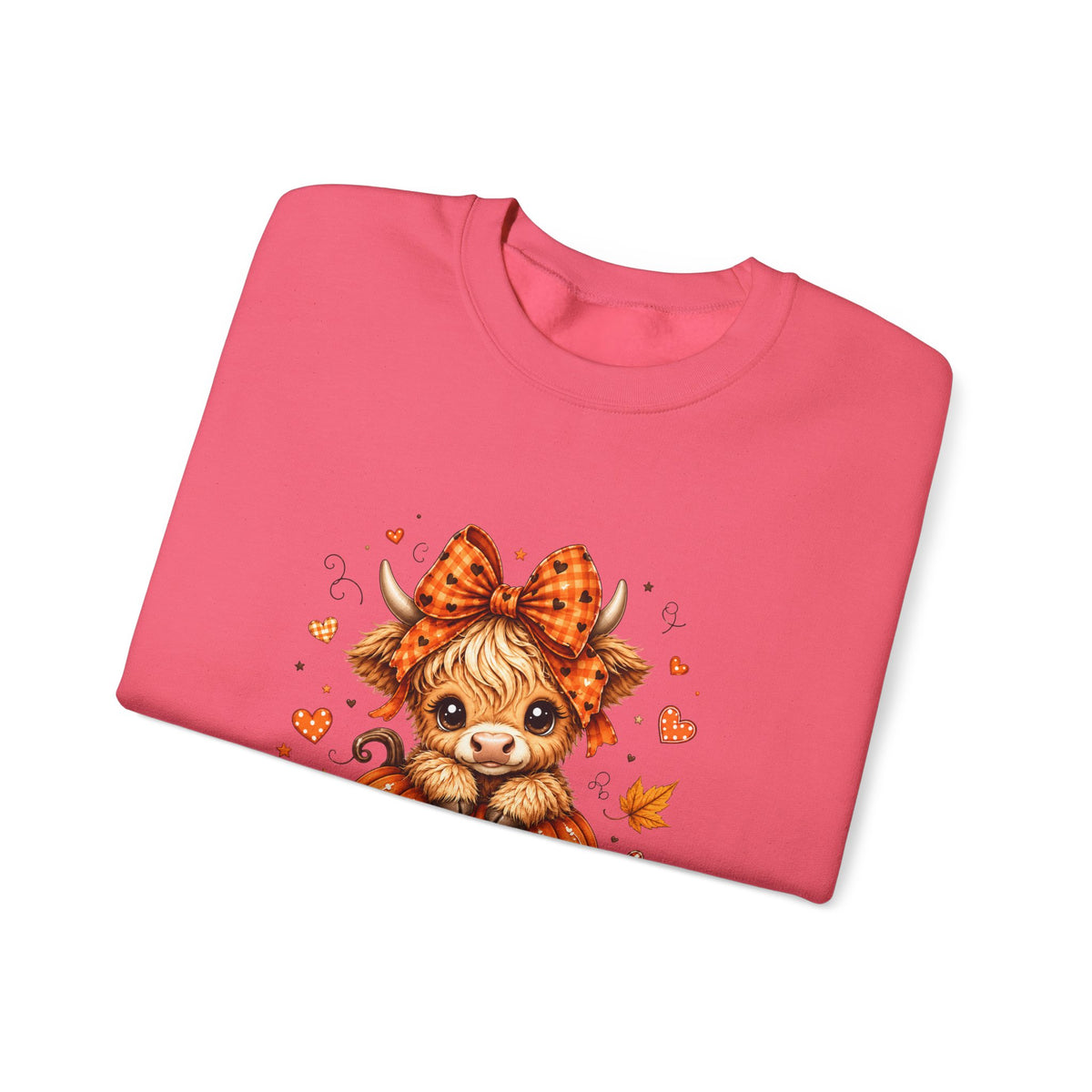 Cute Highland Cow Pumpkin Halloween Sweatshirt