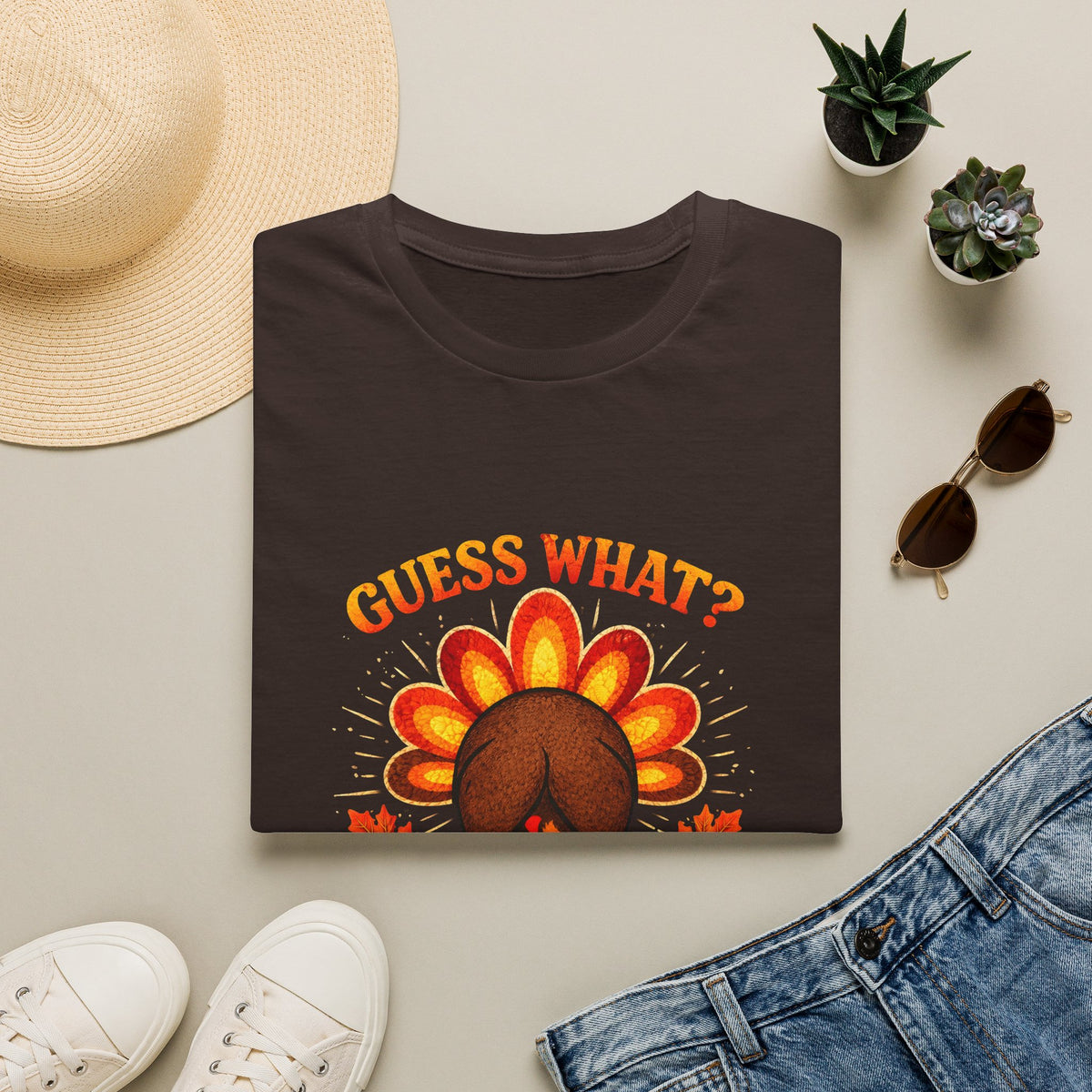 Turkey Butt T-Shirt — "Guess What?" Funny Thanksgiving Tee