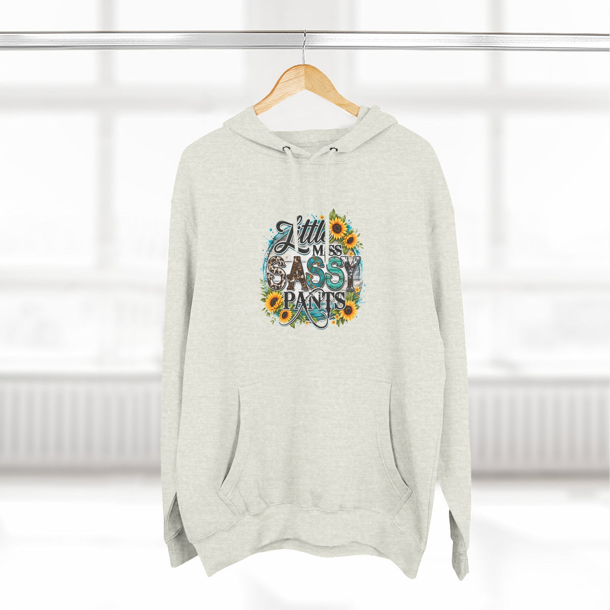Little Miss Sassy Pants Hoodie Floral Graphic Pullover Sweatshirt