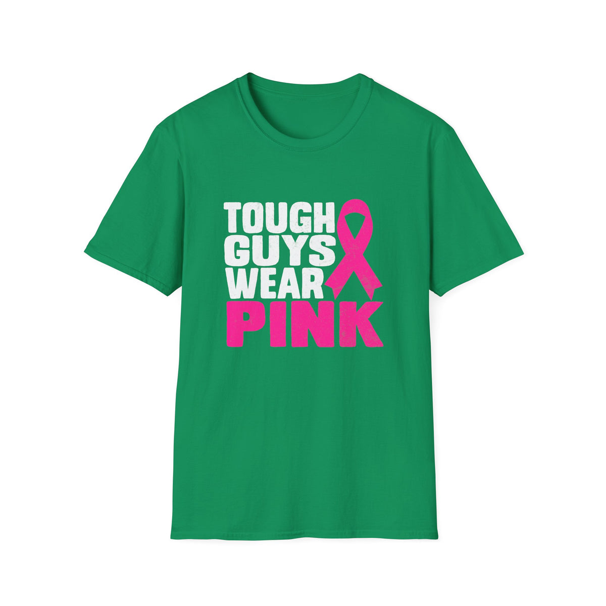 Tough Guys Wear Pink Breast Cancer Awareness T-Shirt Graphic Tee