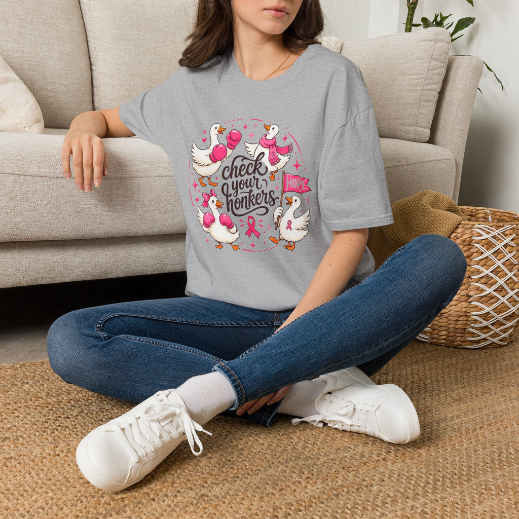 Check Your Honkers Breast Cancer Awareness T-Shirt
