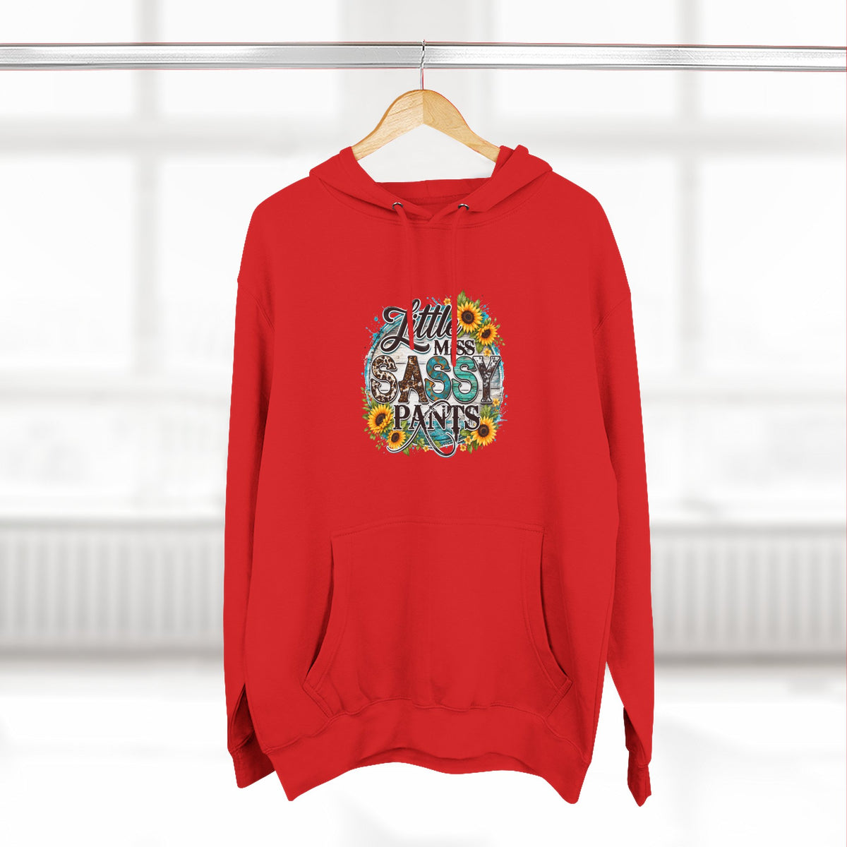 Little Miss Sassy Pants Hoodie Floral Graphic Pullover Sweatshirt