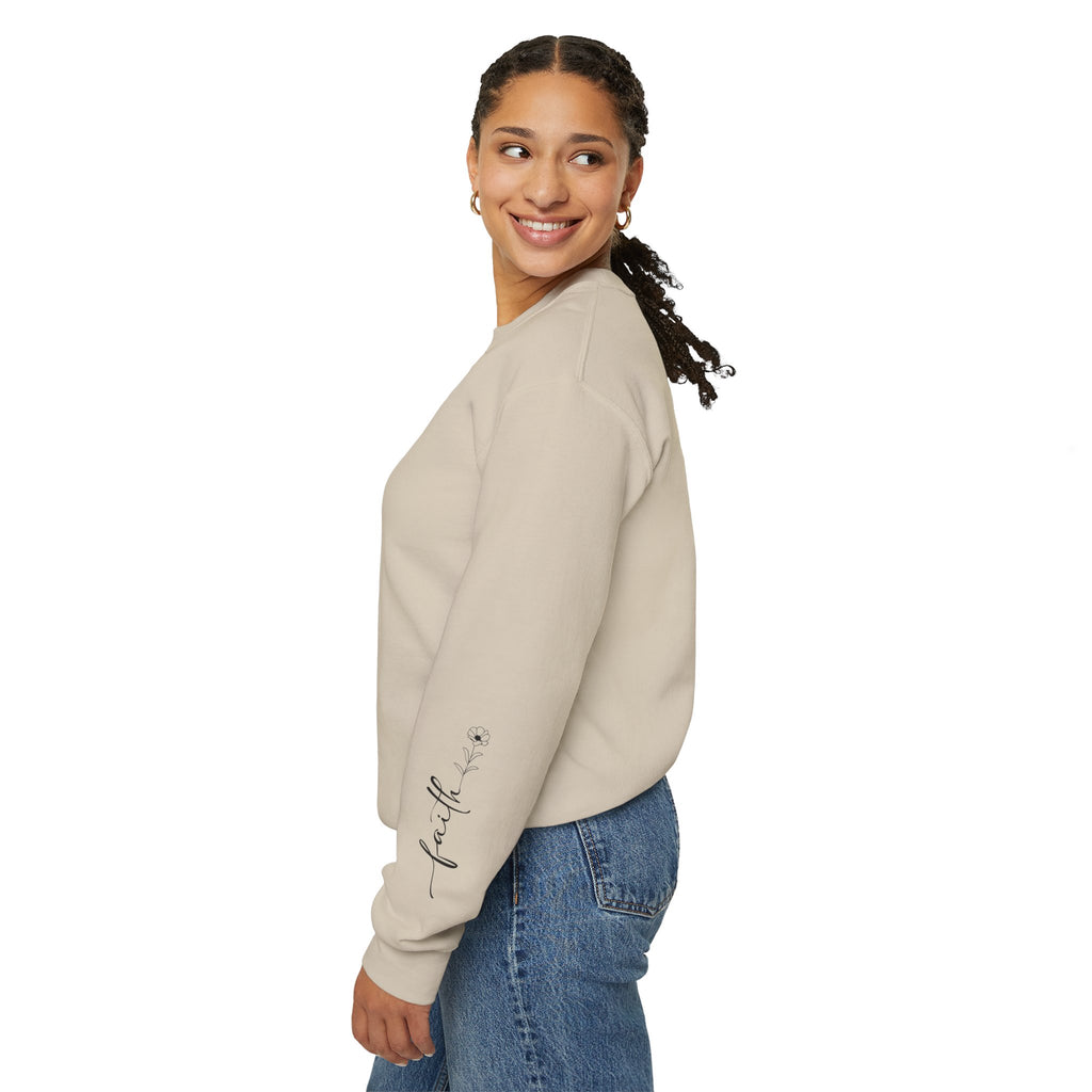 Faith Cowboy Boots Sweatshirt — "Walk by Faith, Even When You Cannot See" Christian Crewneck