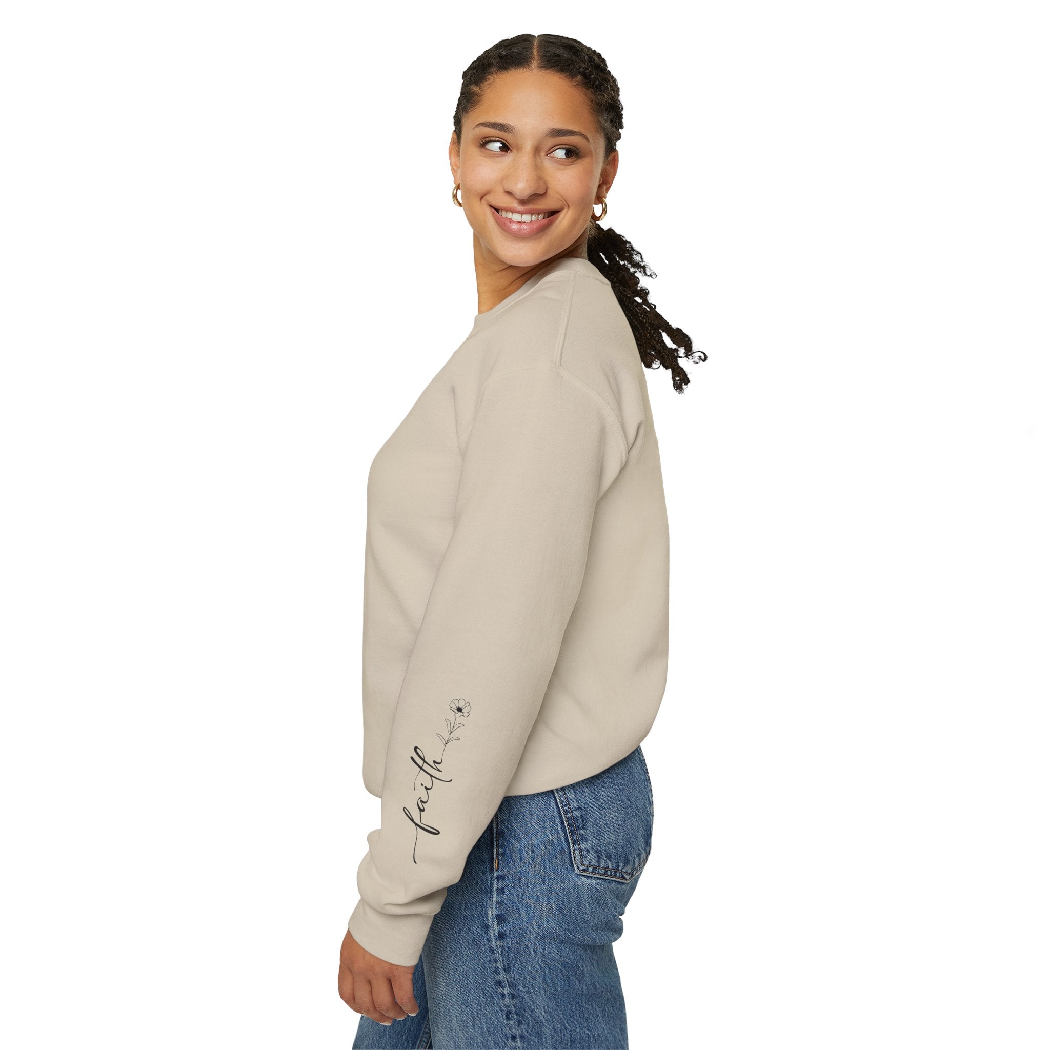 Faith Cowboy Boots Sweatshirt — "Walk by Faith, Even When You Cannot See" Christian Crewneck