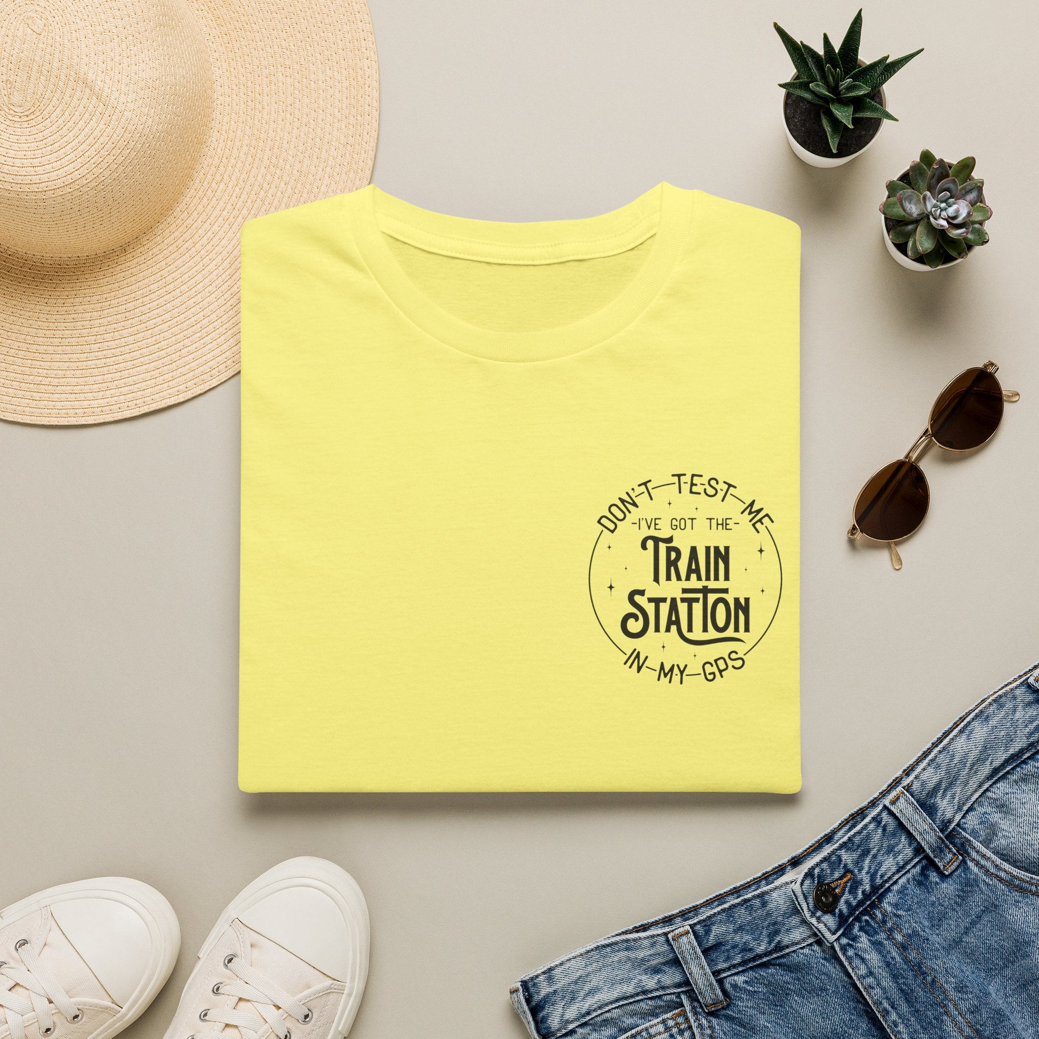 Train Station GPS T-Shirt — Funny Travel Quote Gift for Her Sarcastic Graphic Tee