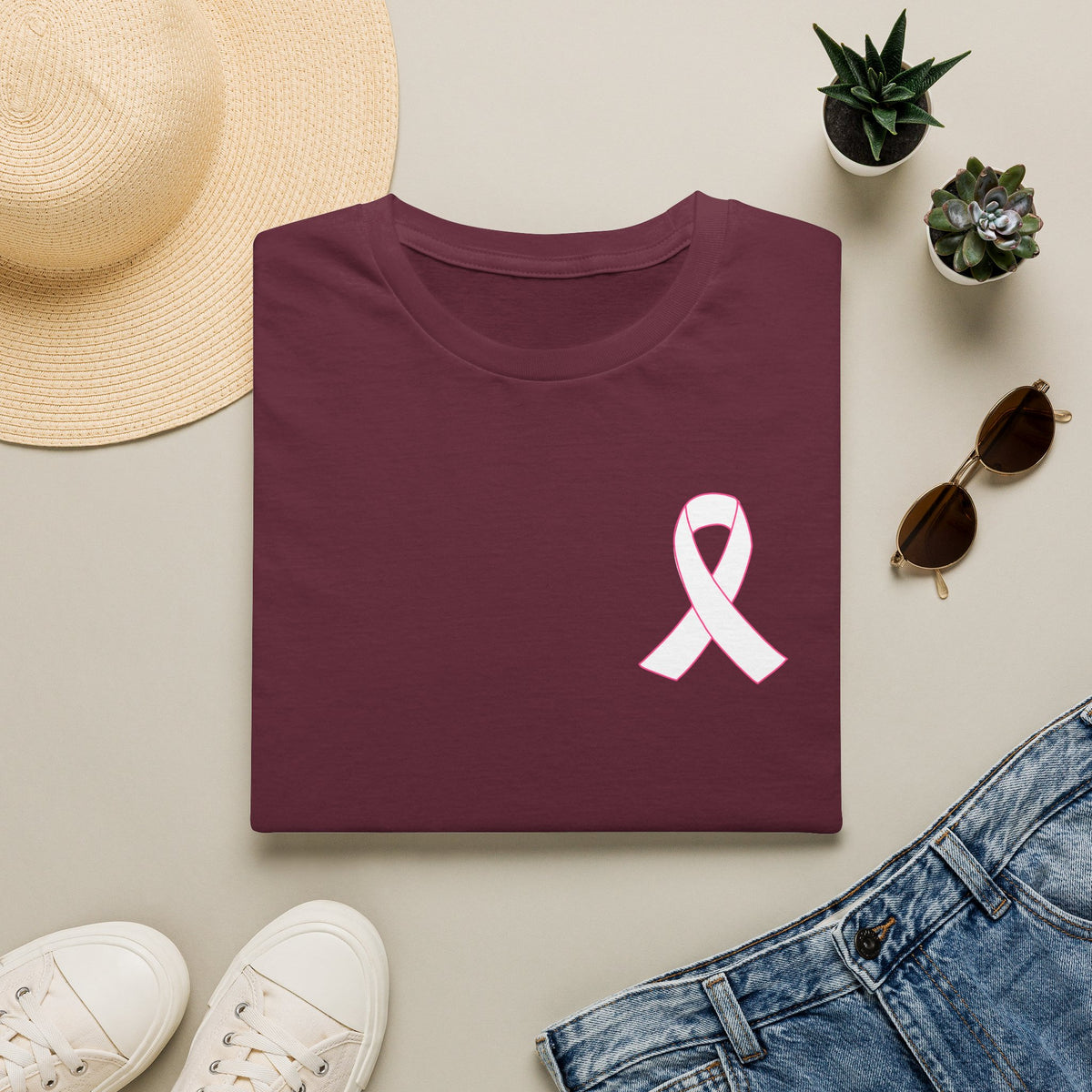 I Wear Pink for My Sister Breast Cancer Support T-Shirt