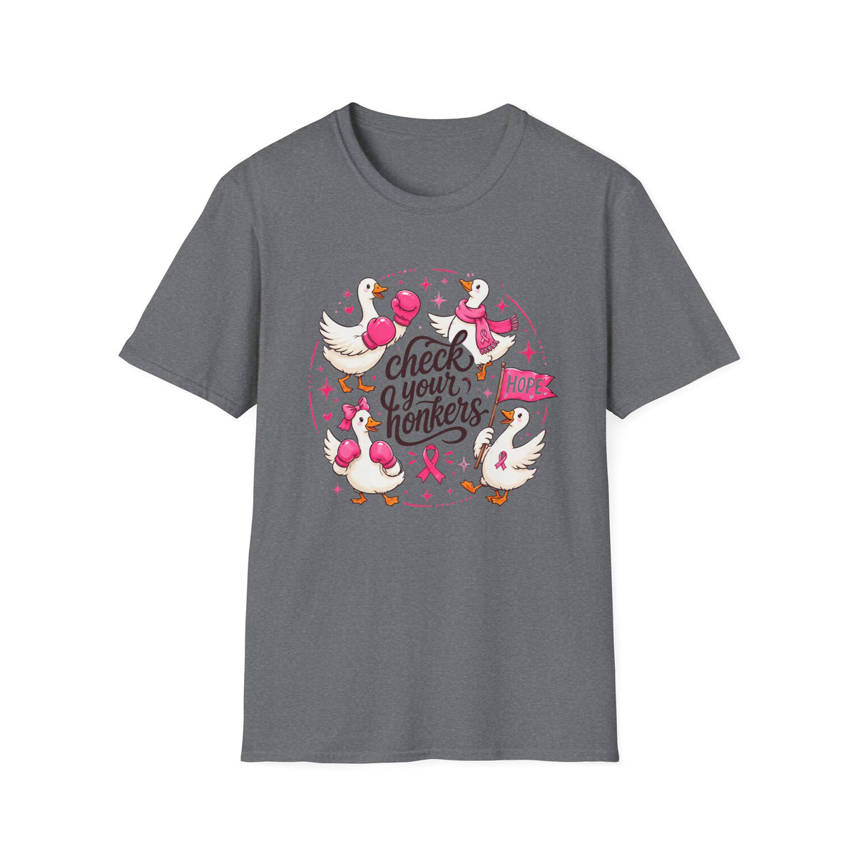Check Your Honkers Breast Cancer Awareness T-Shirt