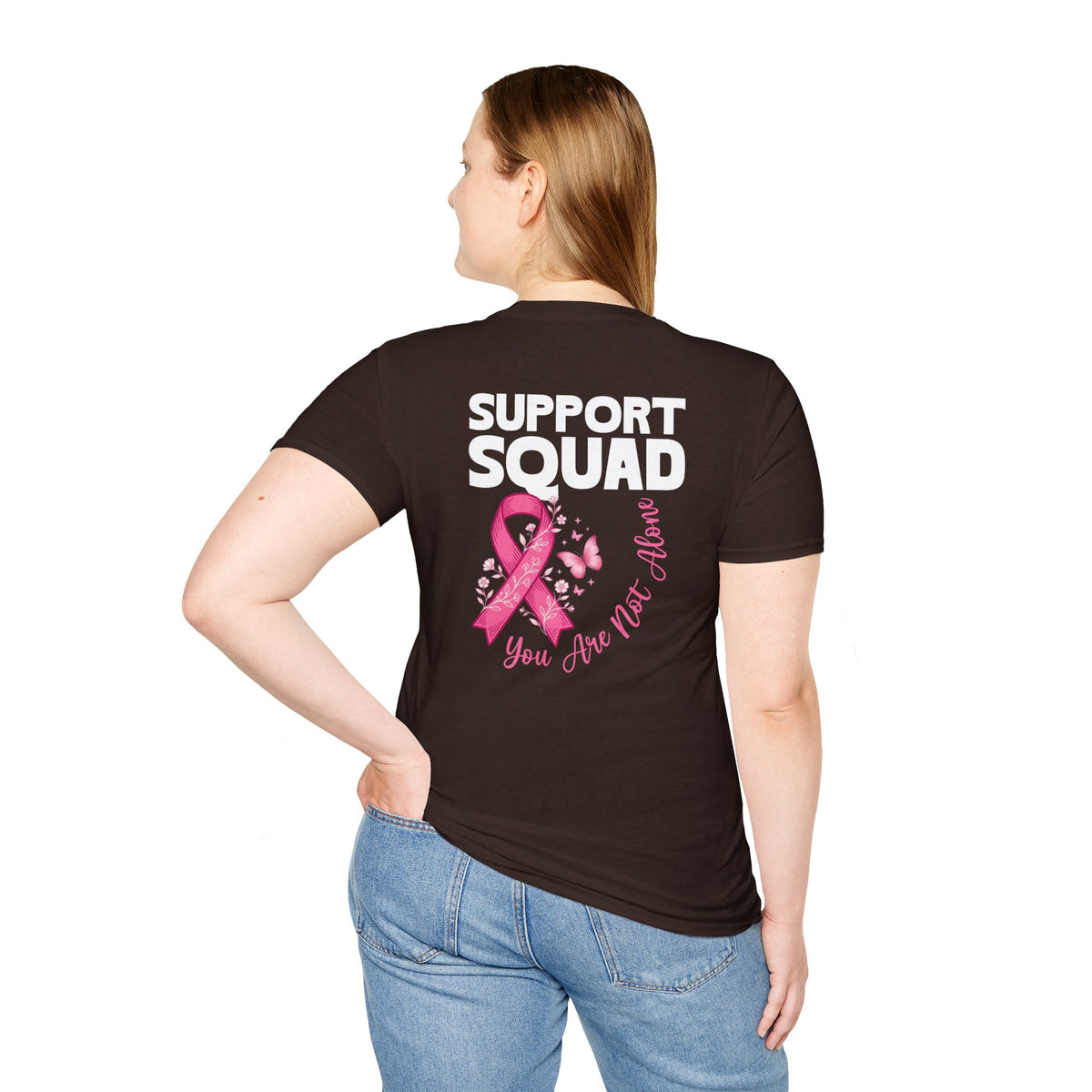 Pink Ribbon Support Squad Breast Cancer Awareness T-Shirt