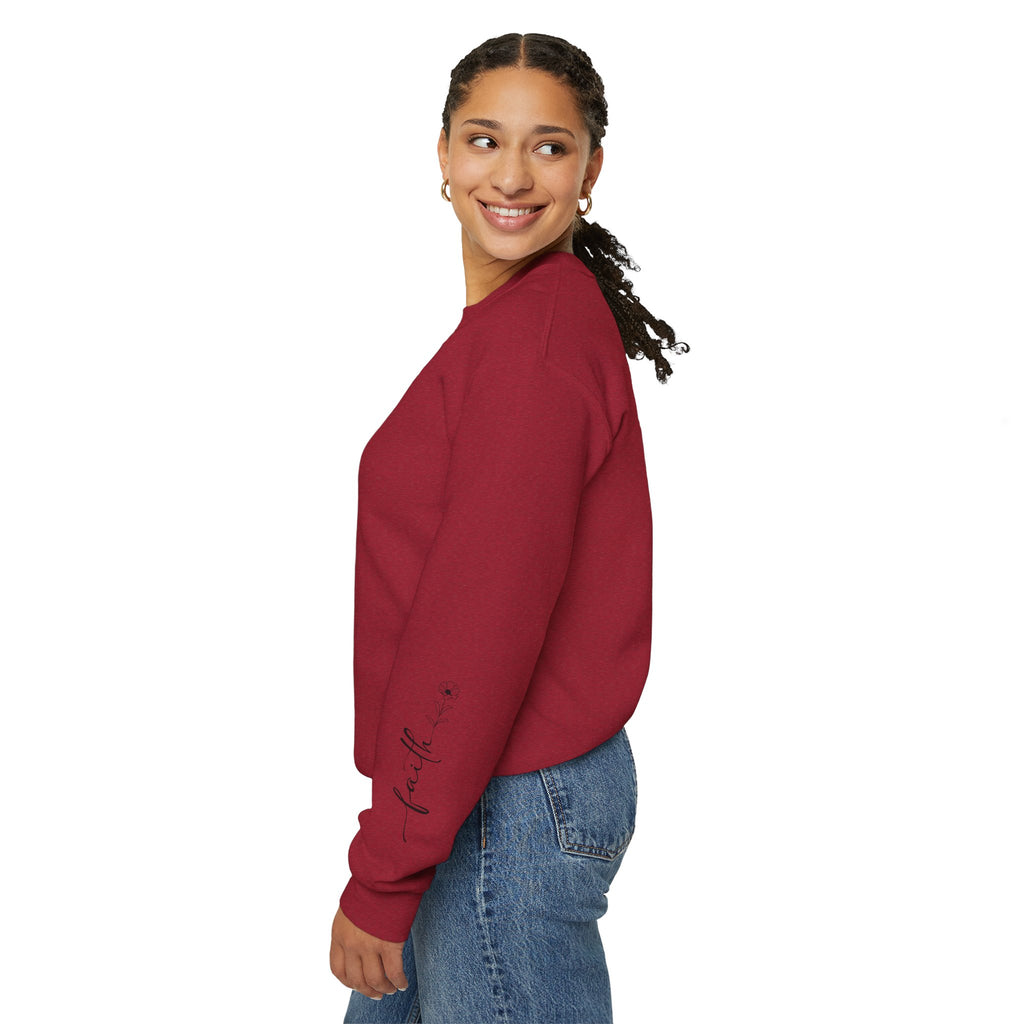 Faith Cowboy Boots Sweatshirt — "Walk by Faith, Even When You Cannot See" Christian Crewneck