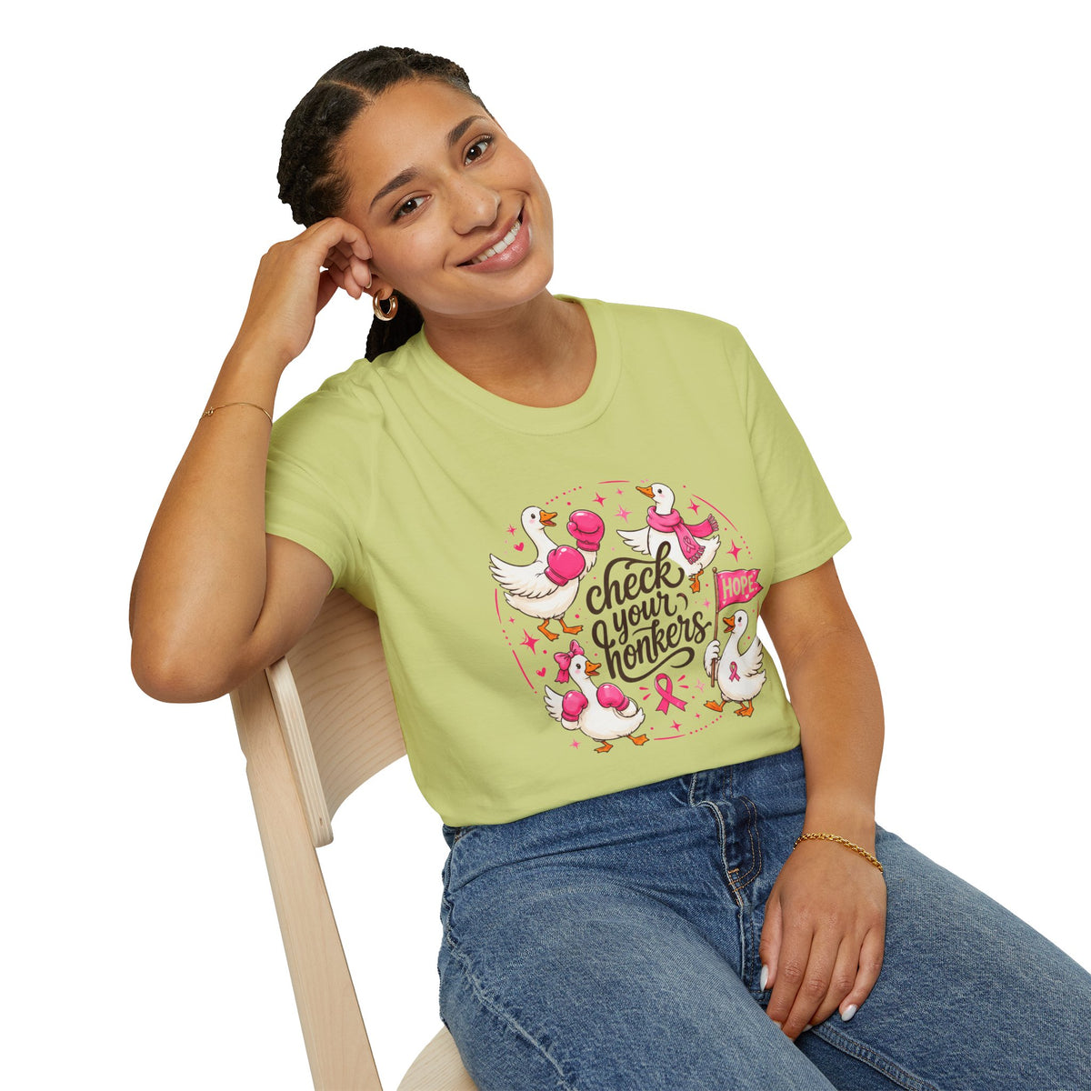 Check Your Honkers Breast Cancer Awareness T-Shirt