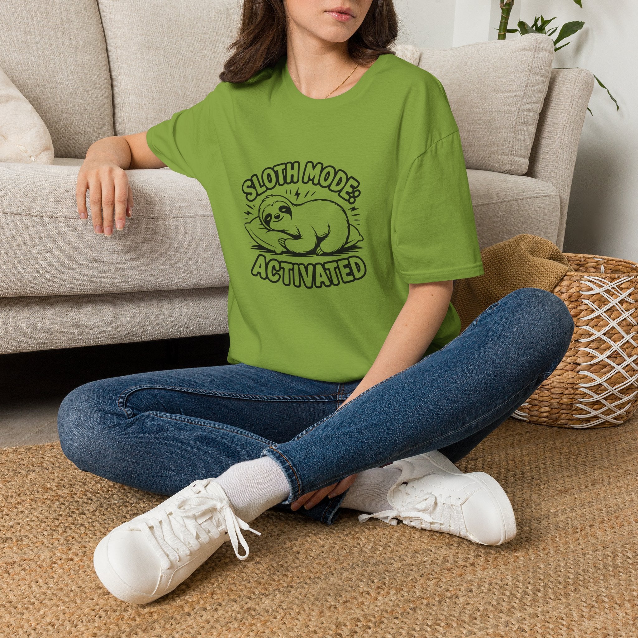 Sloth Mode Activated T-Shirt — Funny Lazy Gift for Her Cute Animal Graphic Tee