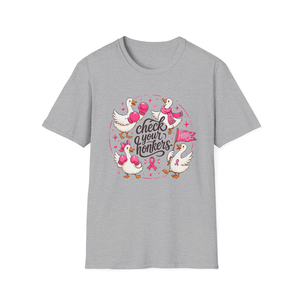 Check Your Honkers Breast Cancer Awareness T-Shirt