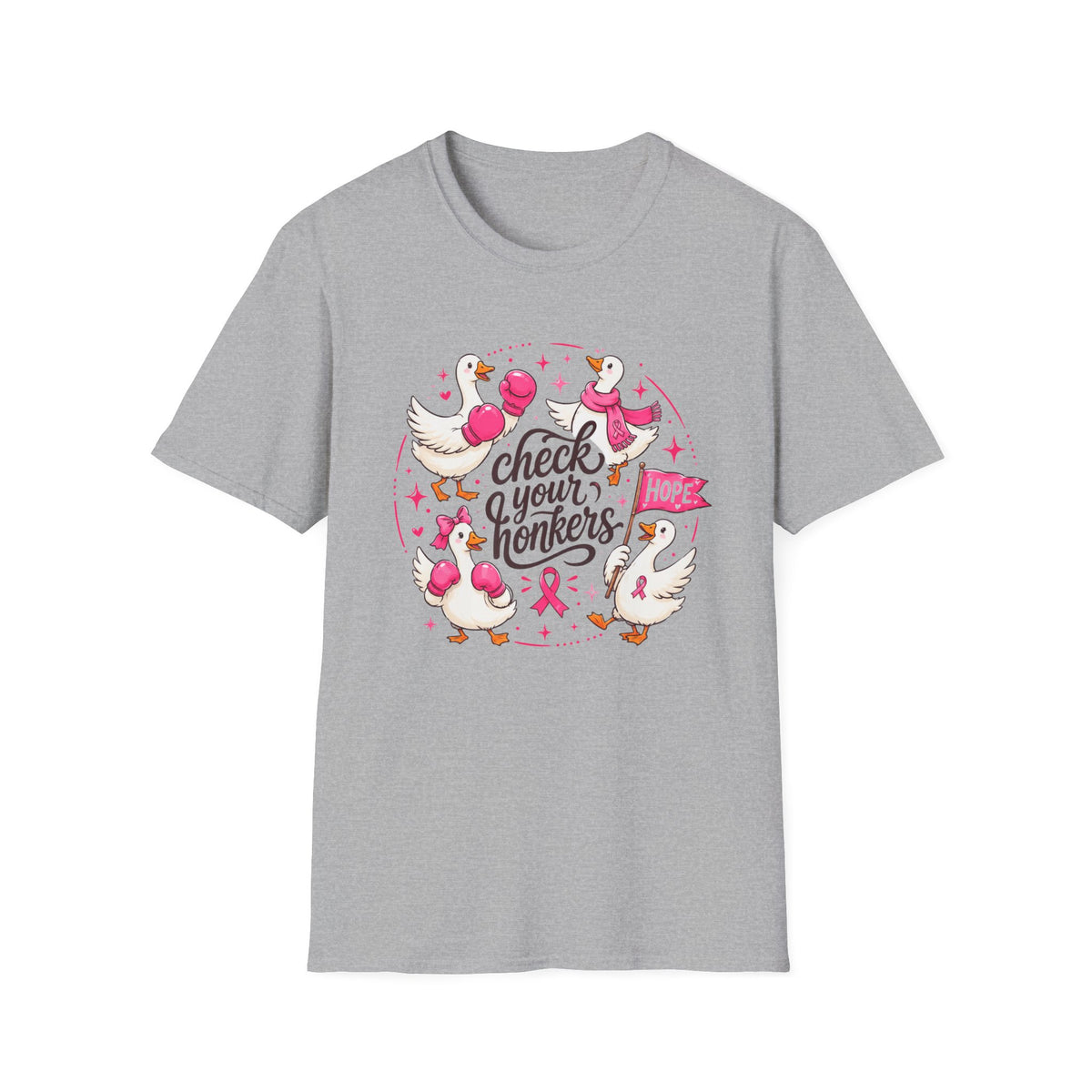 Check Your Honkers Breast Cancer Awareness T-Shirt