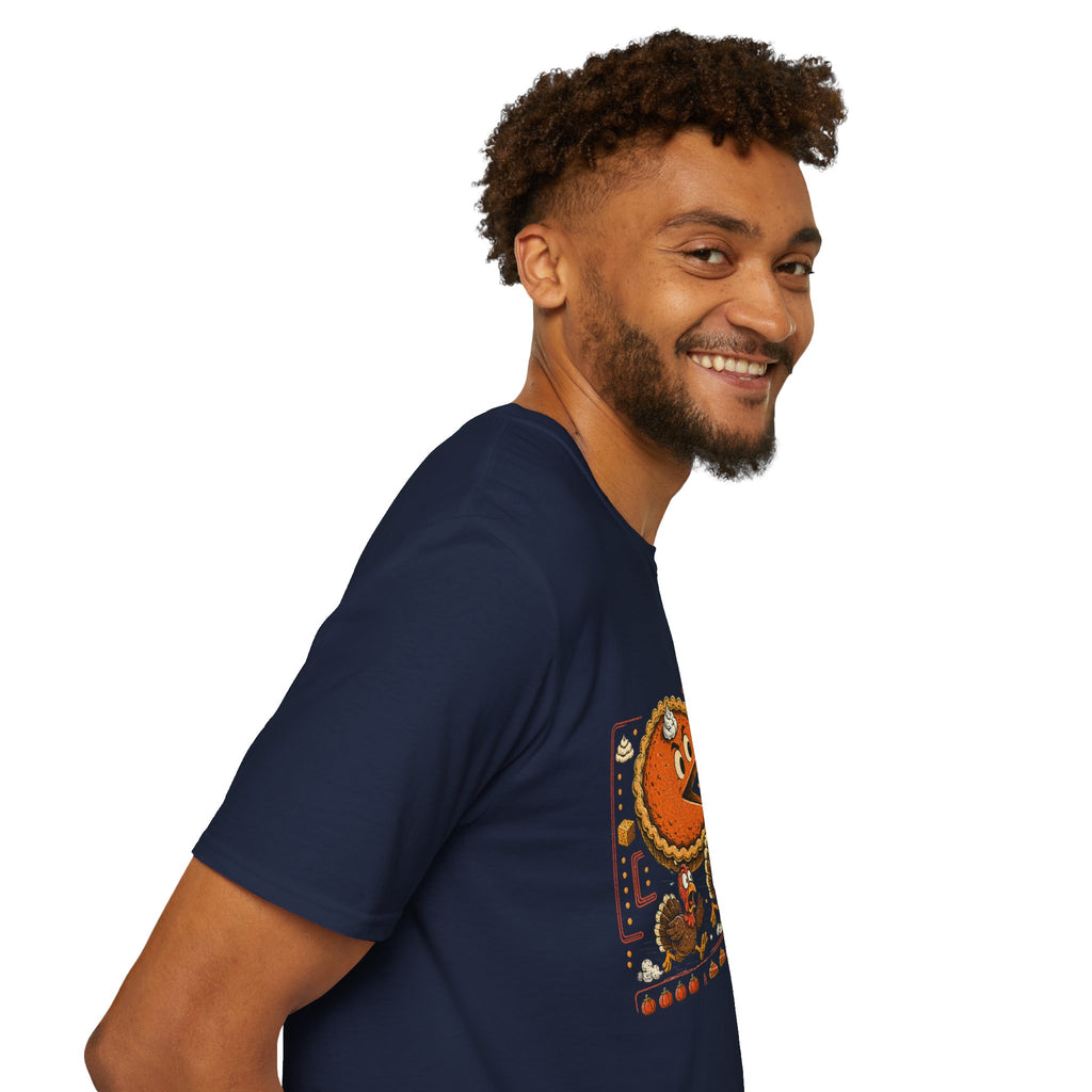 Retro Pie Monster T-Shirt — Funny Pac-Maze Dessert Gamer Tee