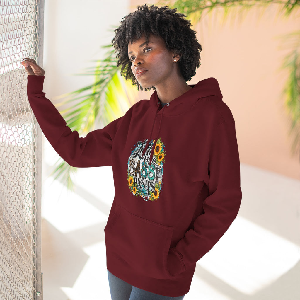 Little Miss Sassy Pants Hoodie Floral Graphic Pullover Sweatshirt