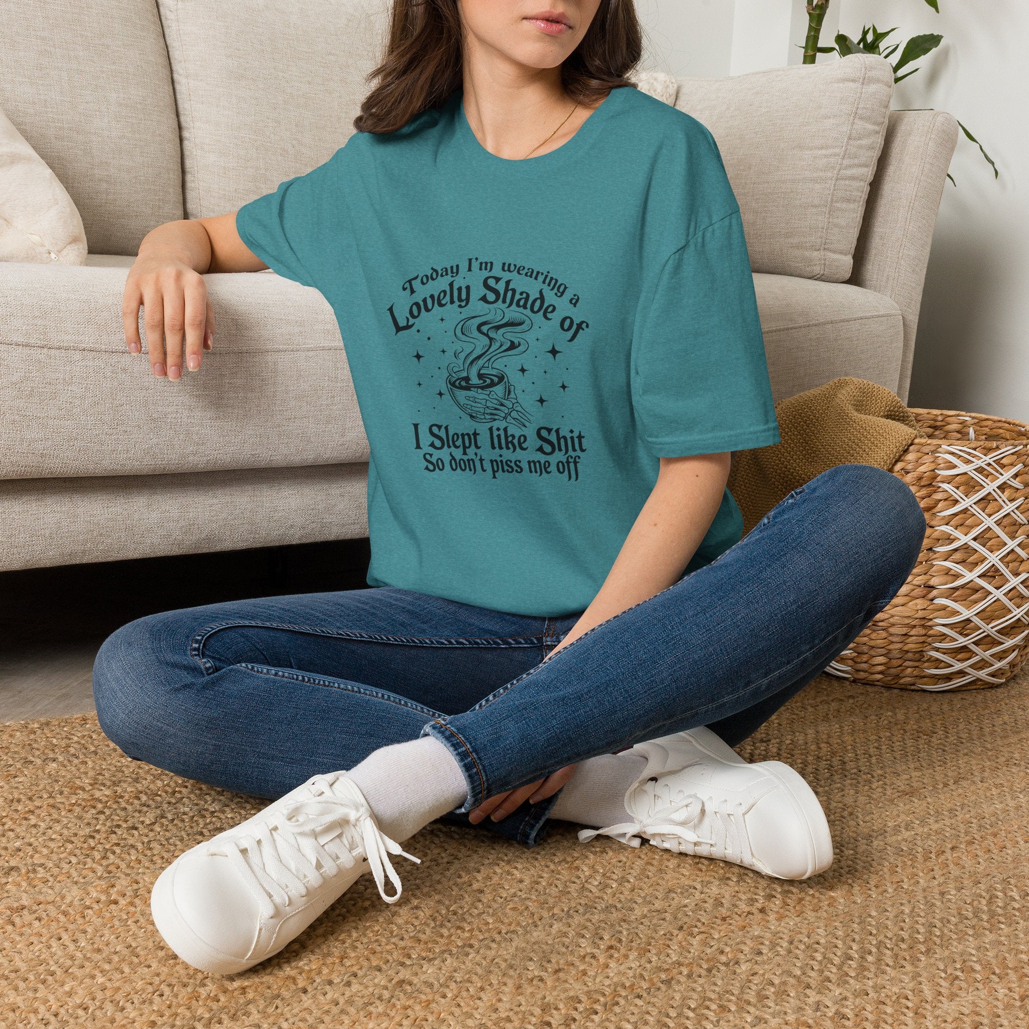I Slept Like Shit So Don't Piss Me Off T-Shirt — Funny Sarcastic Gift for Her Graphic Tee