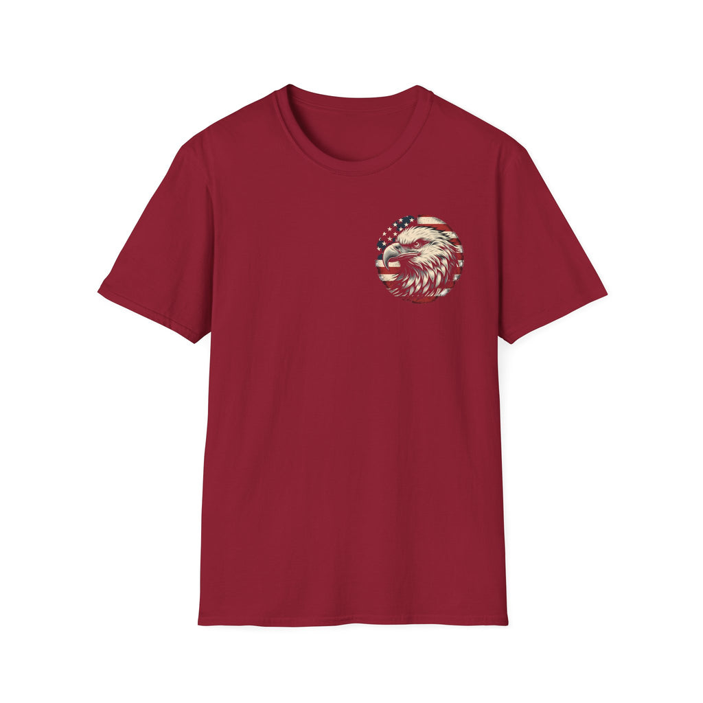 Patriotic Bald Eagle T-Shirt — American Flag Gift for Him Fourth of July Graphic Tee