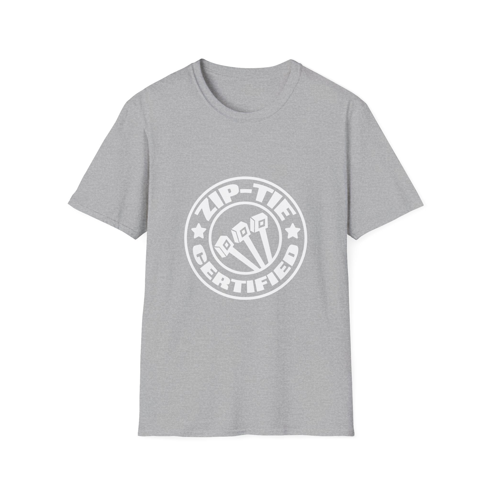 Zip-Tie Certified T-Shirt — Funny Handyman Gift for Him Bold Graphic Tee