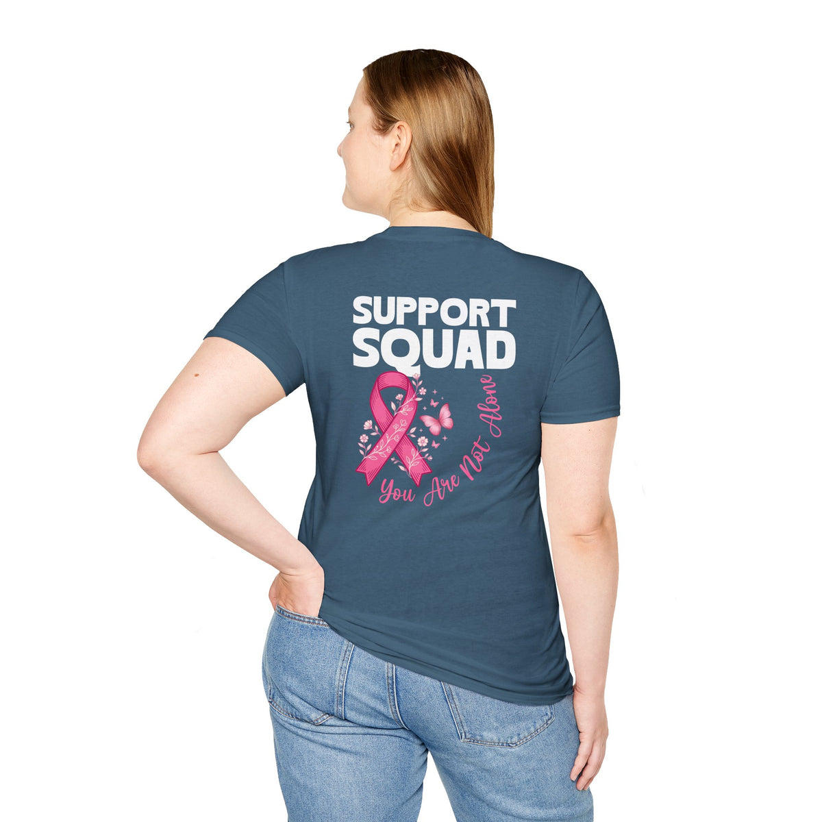 Pink Ribbon Support Squad Breast Cancer Awareness T-Shirt