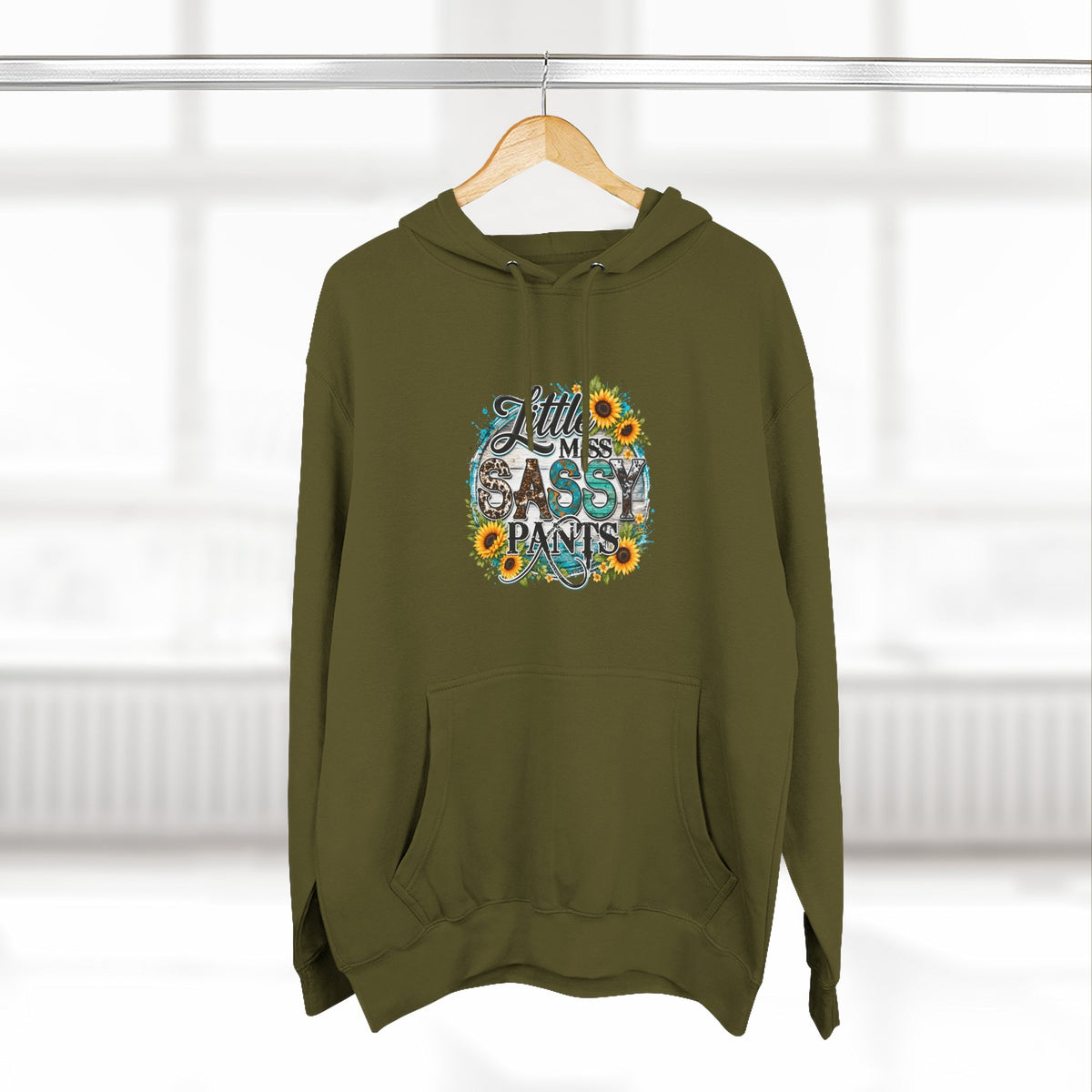 Little Miss Sassy Pants Hoodie Floral Graphic Pullover Sweatshirt