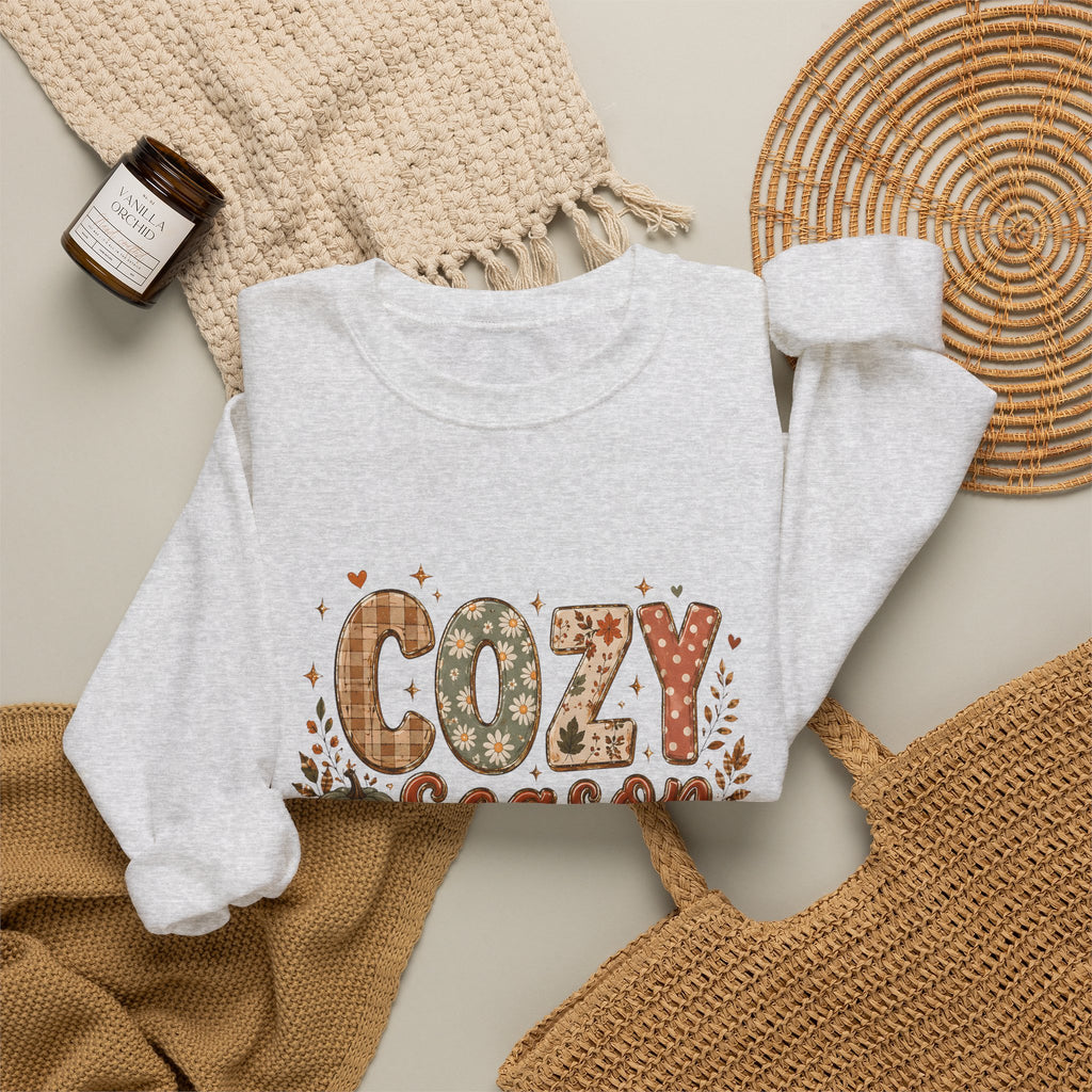 Cozy Season Autumn Pumpkin Crewneck Sweatshirt