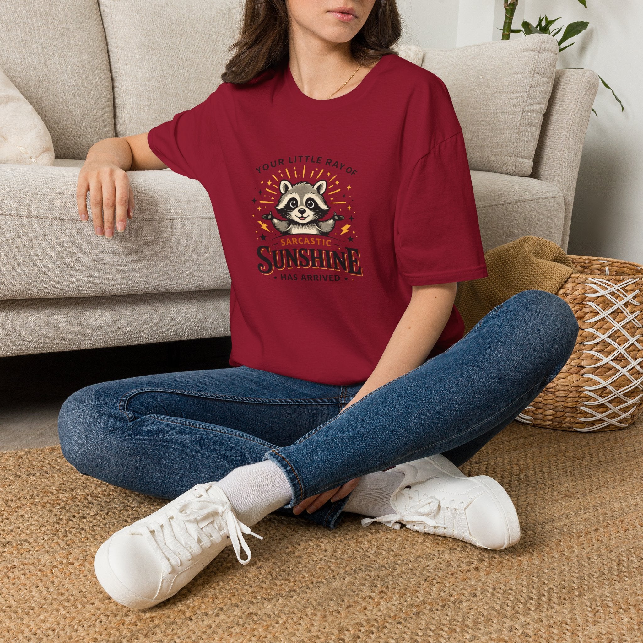 Your Little Ray of Sarcastic Sunshine Raccoon T-Shirt — Funny Gift for Her