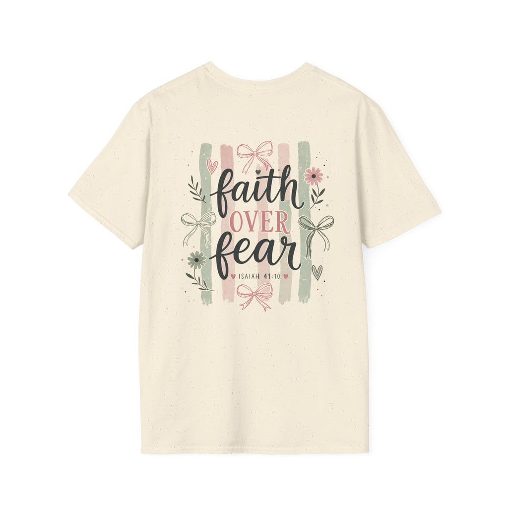 Faith Over Fear T-Shirt — Inspirational Christian Gift for Women Everyday Graphic Tee