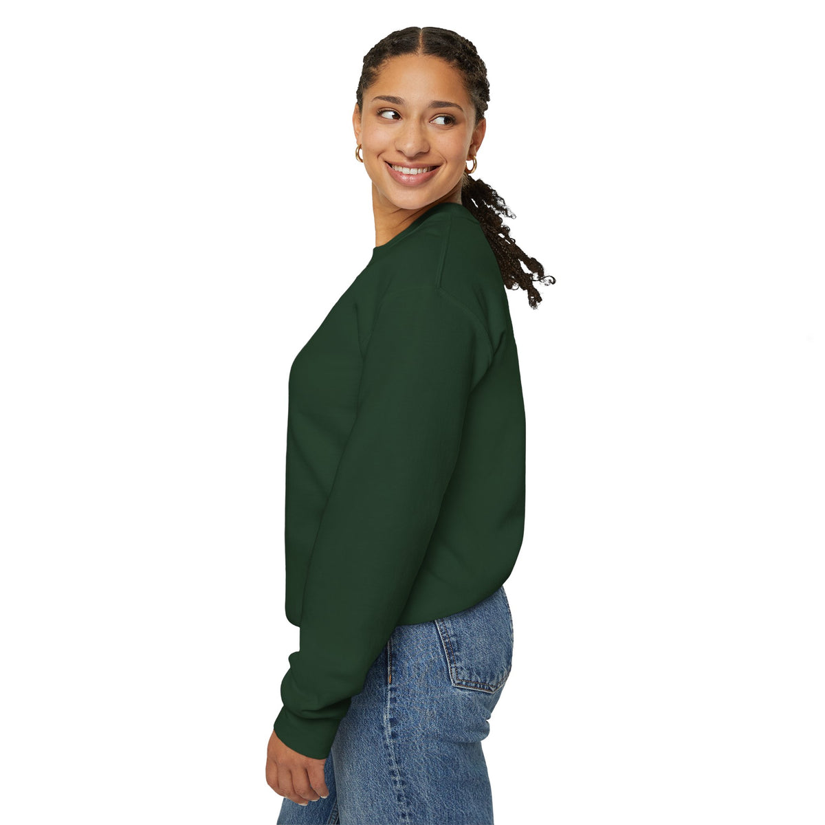 Cozy Autumn Plaid Bow Wreath Crewneck Sweatshirt