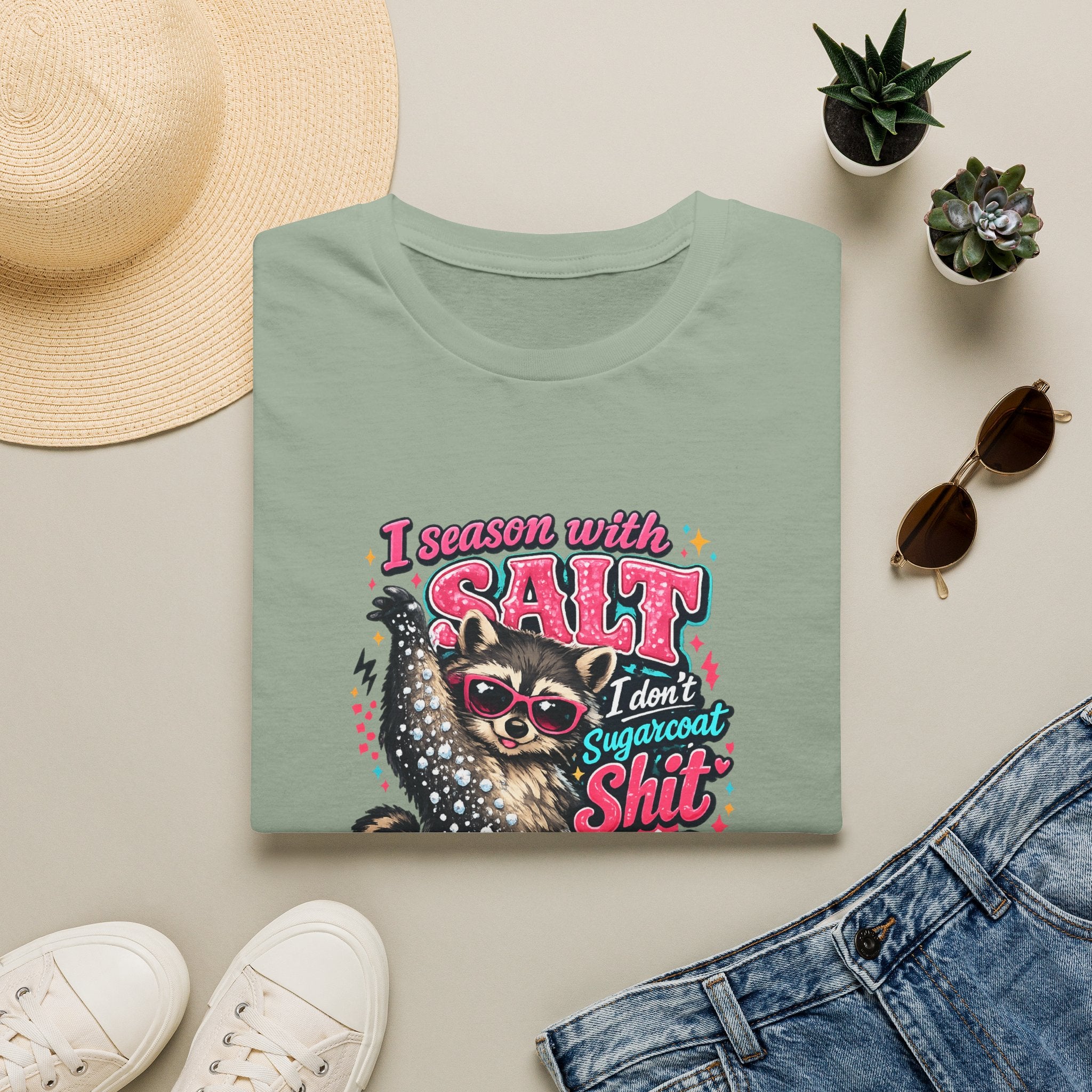 I Season With Salt I Don't Sugarcoat T-Shirt — Funny Sarcastic Gift for Women