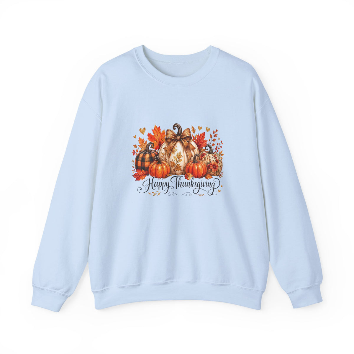 Thanksgiving Pumpkin Crewneck Sweatshirt — Happy Thanksgiving Harvest Design