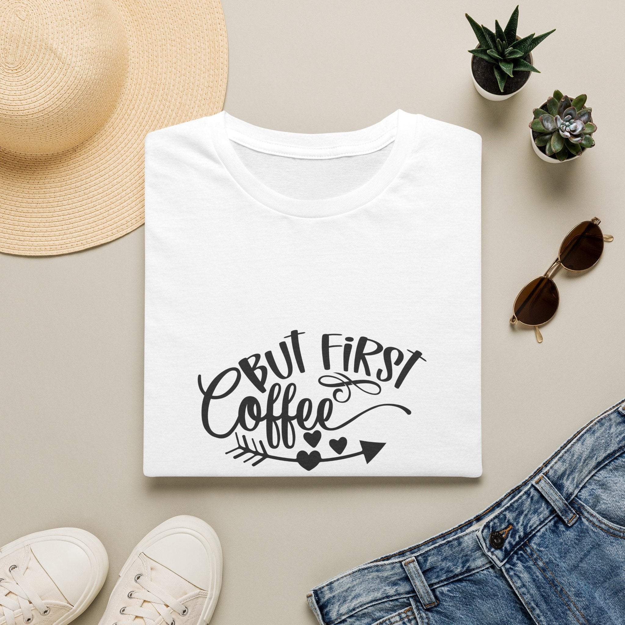 But First Coffee T-Shirt — Funny Gift for Coffee Lovers Women's Graphic Tee