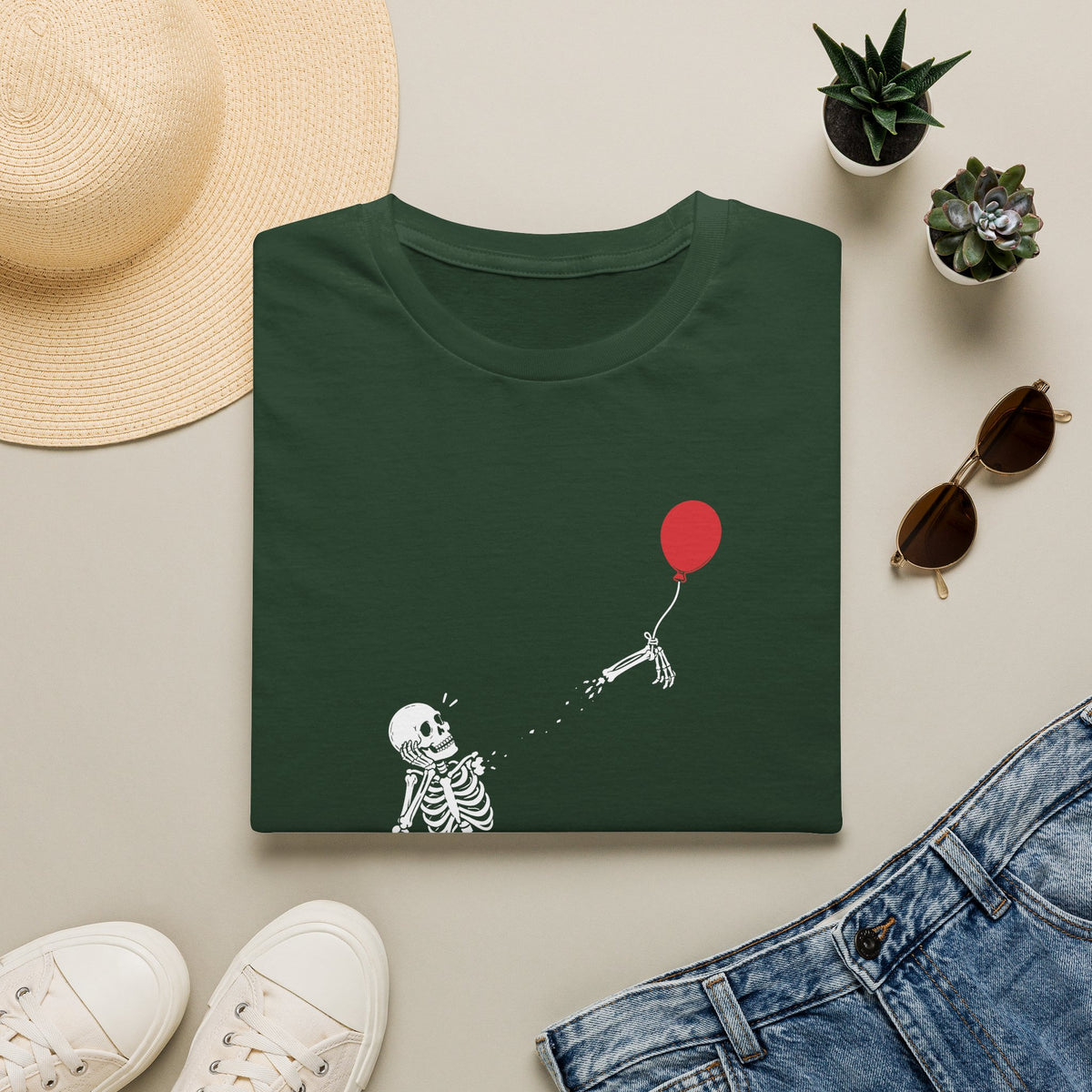 Funny Skeleton Balloon T-Shirt, Well Shit Graphic Tee