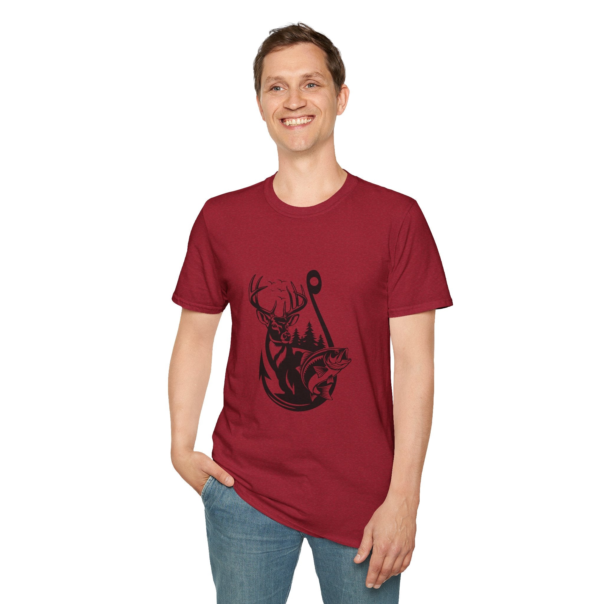 Hunt Fish & Forest Adventure T-Shirt — Outdoor Gift for Hunters & Fishermen
