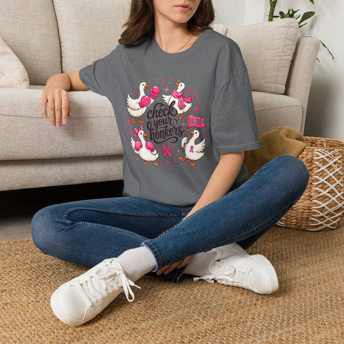 Check Your Honkers Breast Cancer Awareness T-Shirt