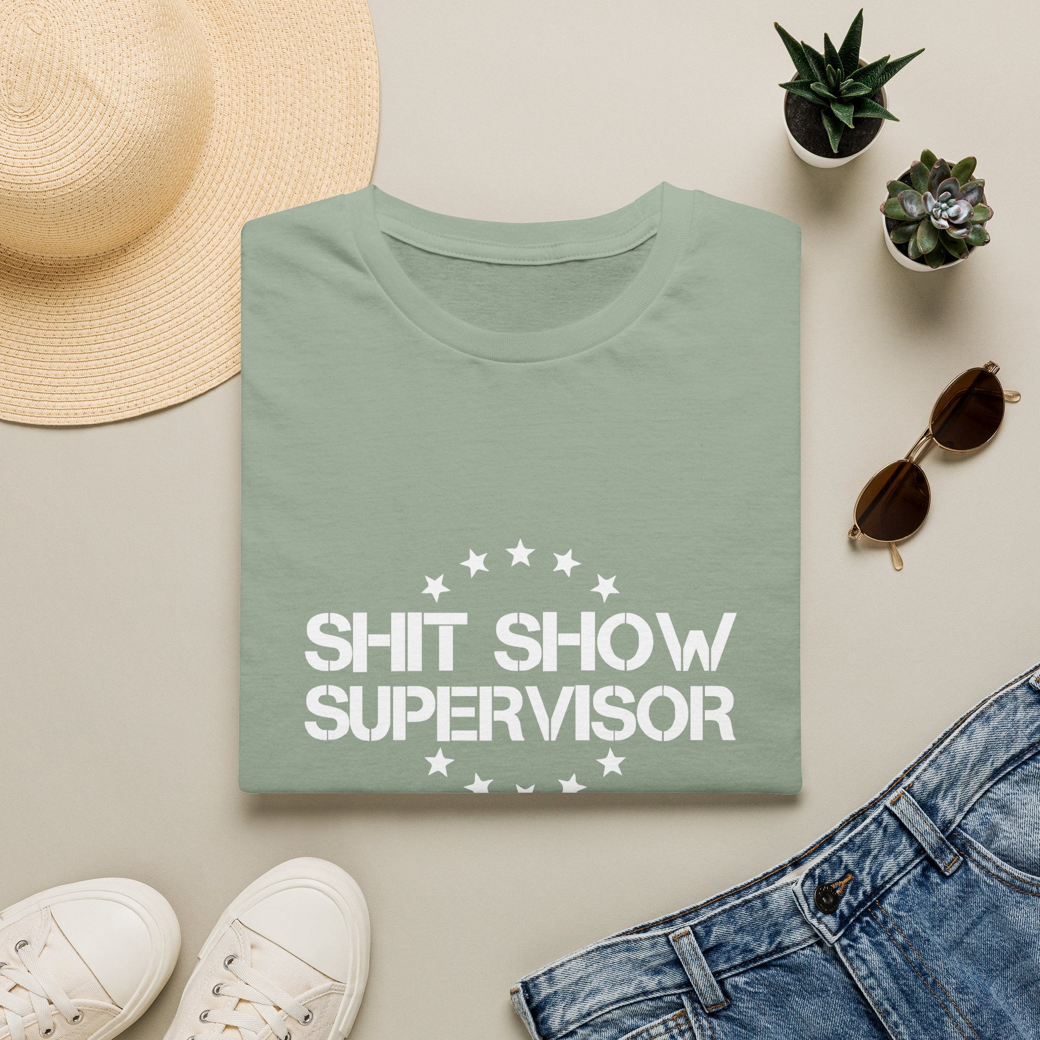 Shit Show Supervisor T-Shirt — Funny Sarcastic Gift for Her Work Humor Graphic Tee