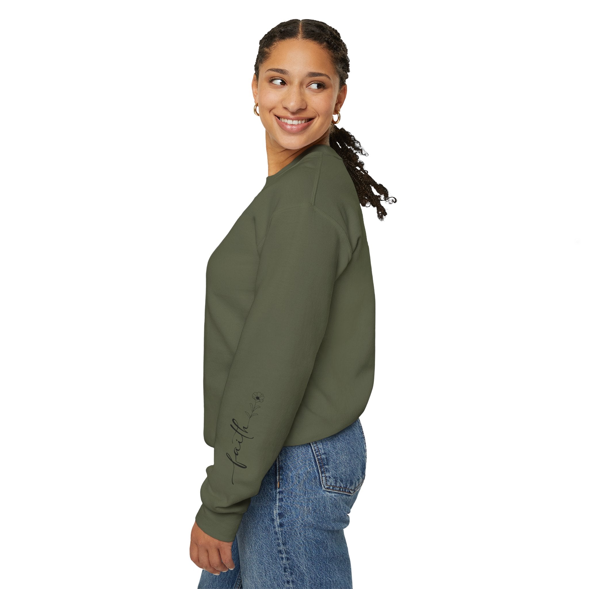 Faith Cowboy Boots Sweatshirt — "Walk by Faith, Even When You Cannot See" Christian Crewneck