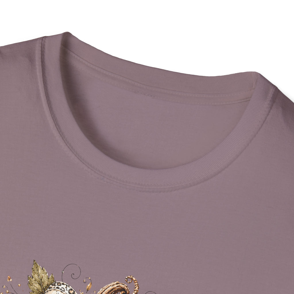 Autumn Floral Pumpkin Leopard Bow T-Shirt — Cute Fall Gift for Women Graphic Tee