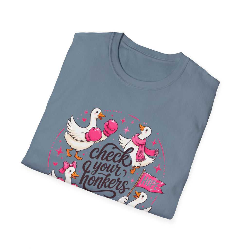 Check Your Honkers Breast Cancer Awareness T-Shirt