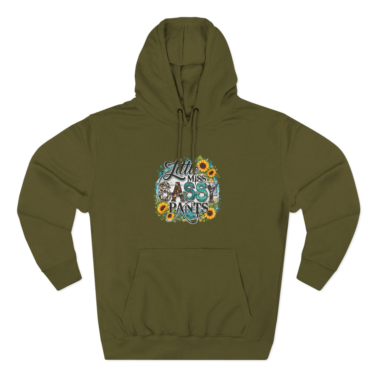 Little Miss Sassy Pants Hoodie Floral Graphic Pullover Sweatshirt
