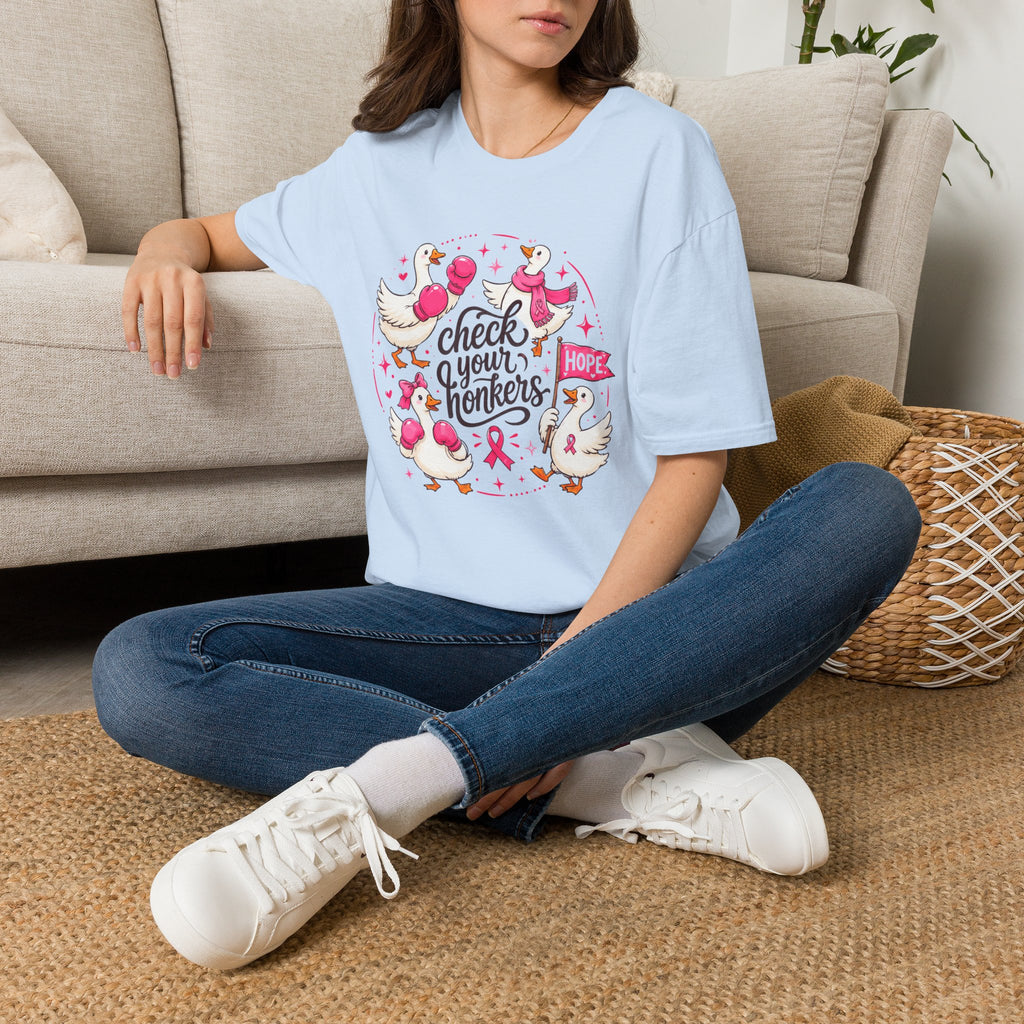 Check Your Honkers Breast Cancer Awareness T-Shirt