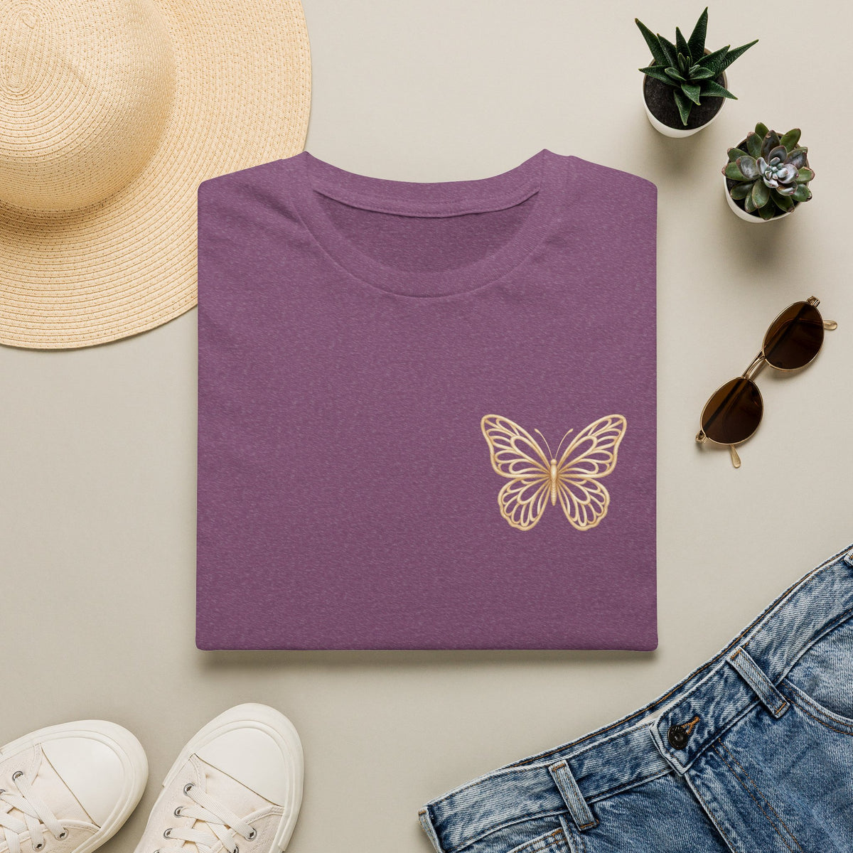 Created with a Purpose Butterfly T-Shirt Faith Graphic Tee