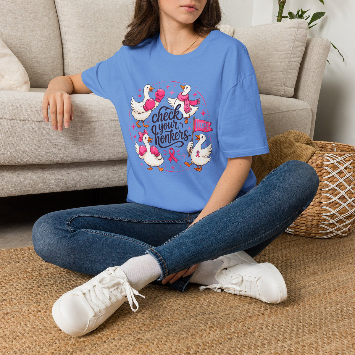 Check Your Honkers Breast Cancer Awareness T-Shirt